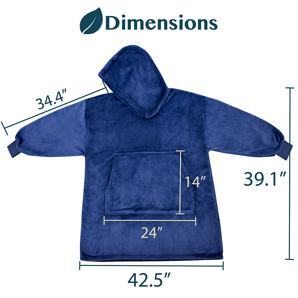 CÓMODA SUDADERA CON CAPUCHA Manta portátil con mangas con capucha bolsillo grande sherpa - Imagen 12 de 82