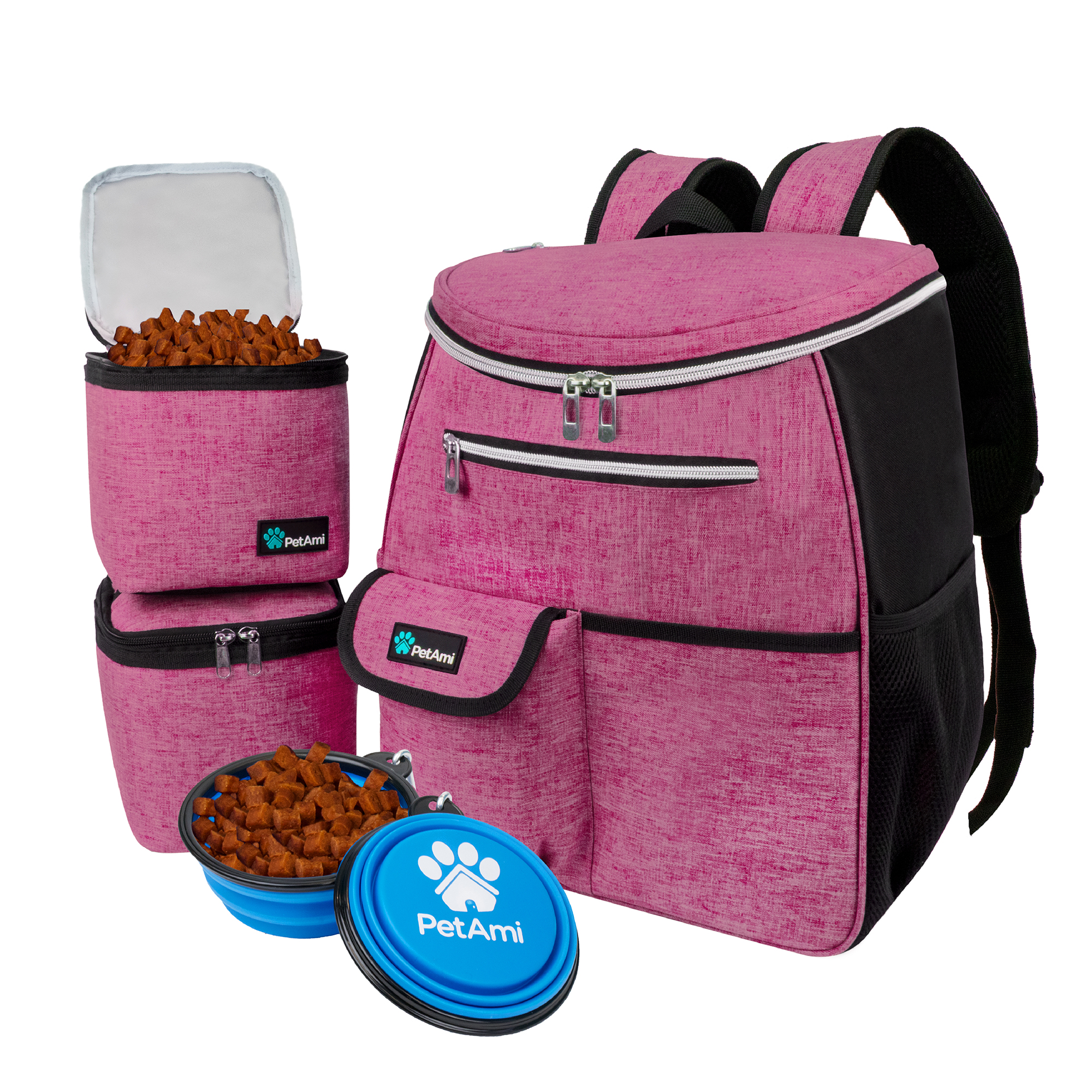 Pet Supply Container Travel Bag Set Weekend Tote Dog Food Carrier Bowl Organizer - Picture 18 of 45