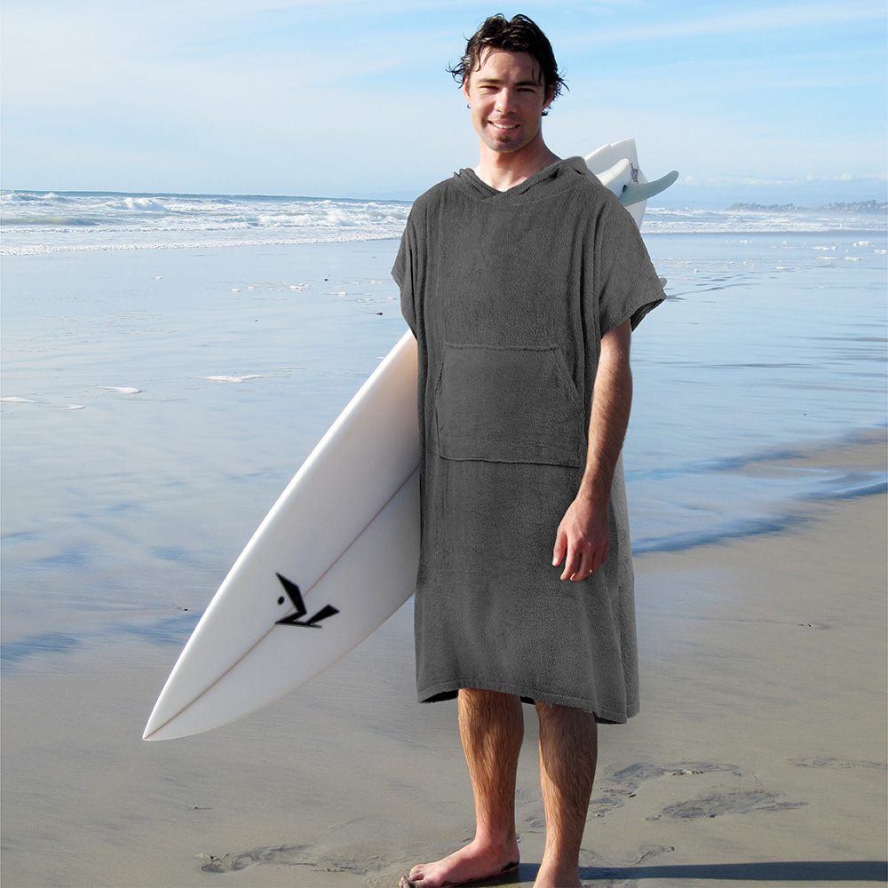 Surf Poncho Wetsuit Changing Robe Towel Hooded Pocket for Men Women ...