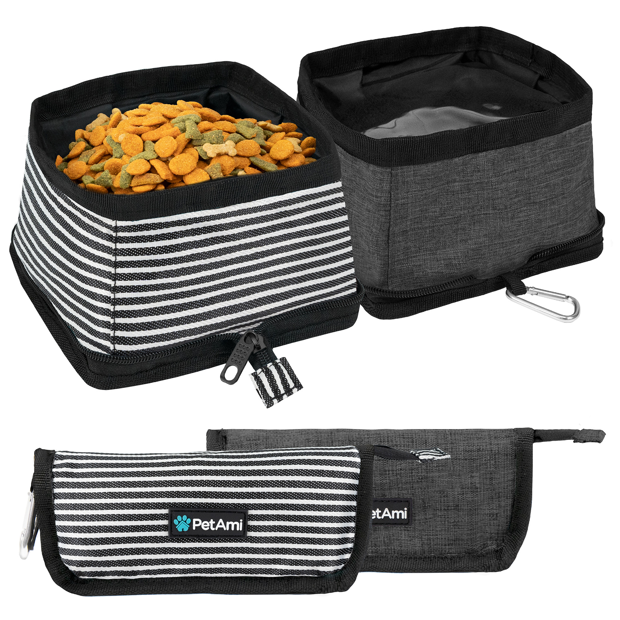 Travel Dog Bowl Collapsible Foldable Expand Water Dish for Pet Cat Food Hiking - Picture 35 of 41