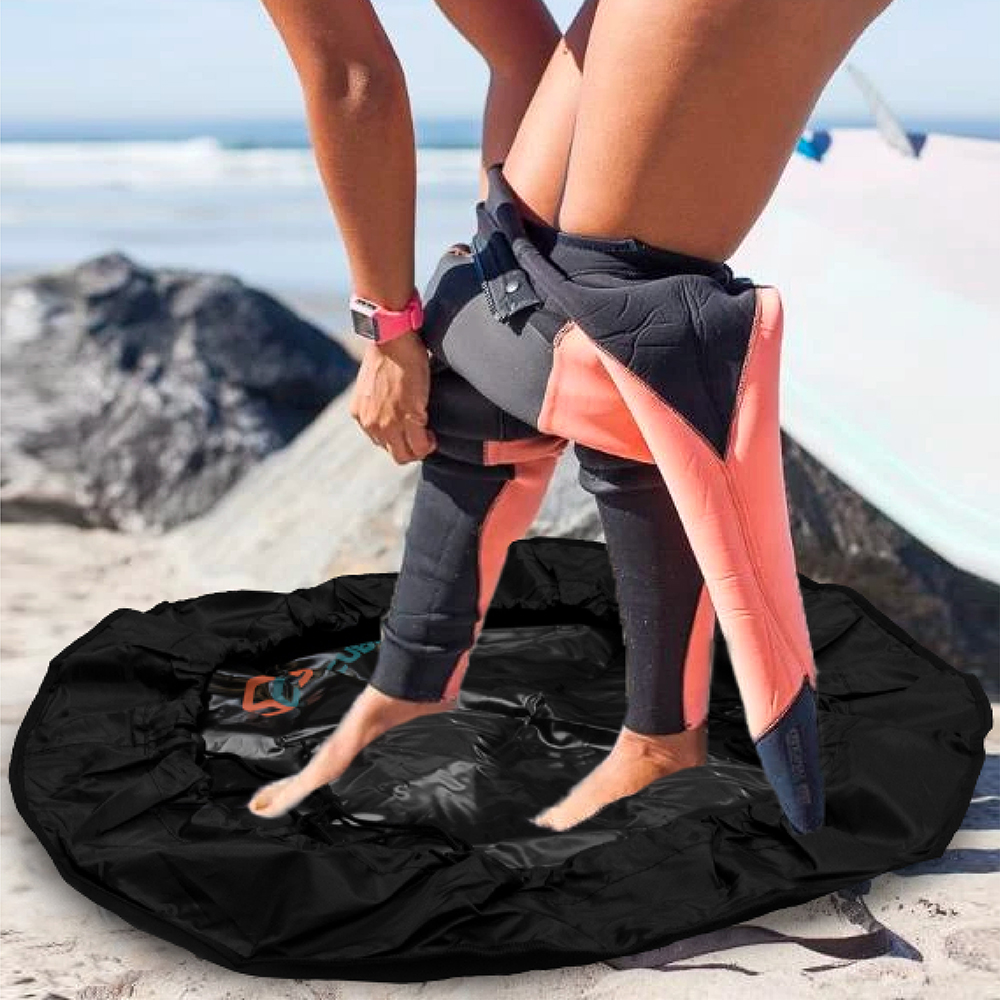 Surf Poncho Neoprenanzug Wickel Morgenmantel Handtuch Kapuze Tasche für Herren Damen Strand Surfer - Bild 14 von 48