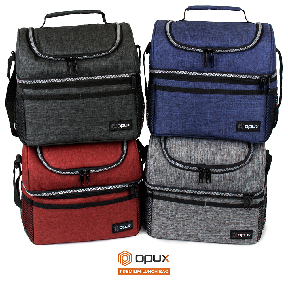 Insulated Lunch Bag Box for Women Men Kid Double Deck Cooler Hot Cold Adult Tote - Picture 34 of 81