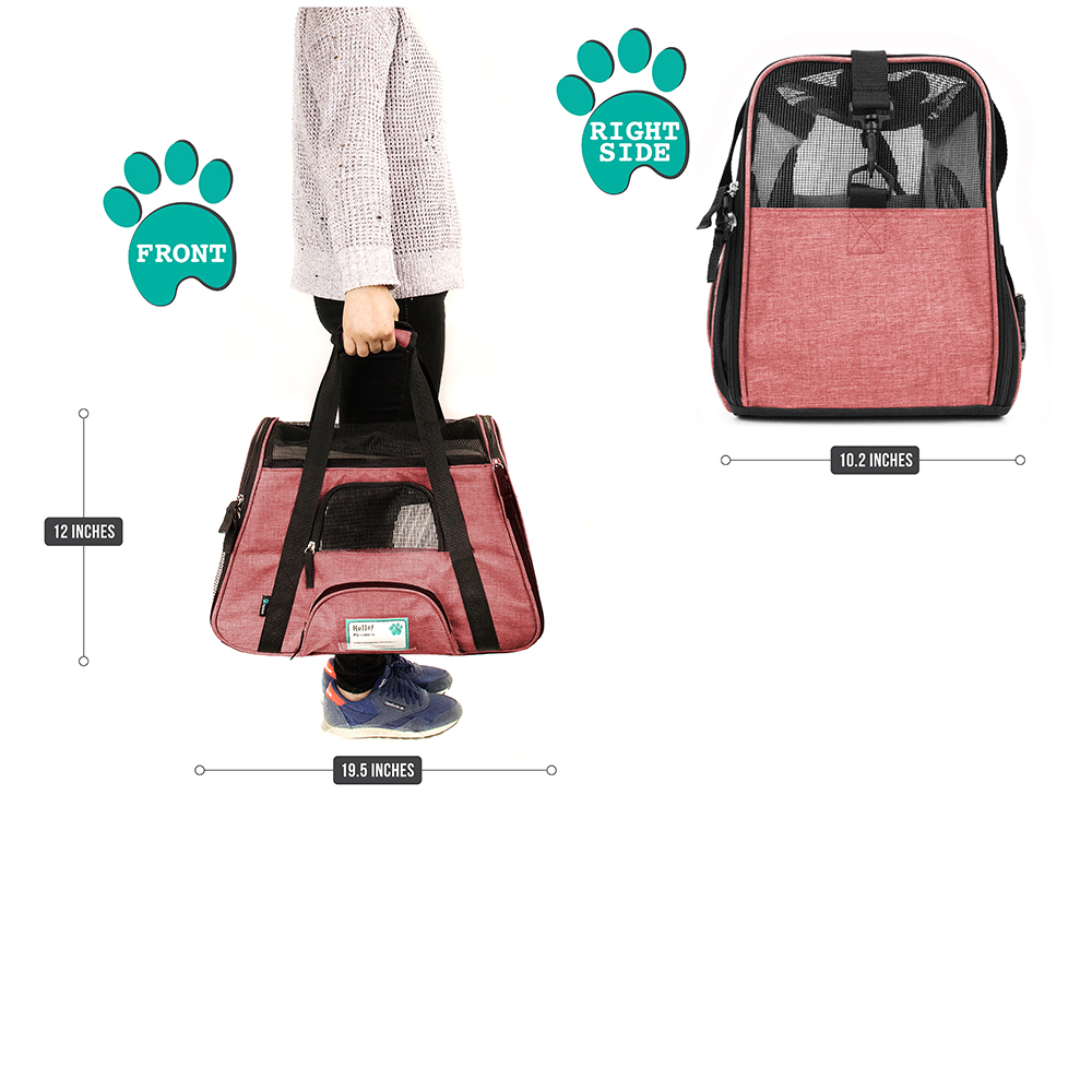 Pet Dog Cat Carrier Bag Soft Sided Comfort Travel Tote Case Airline Approved US - Picture 79 of 215