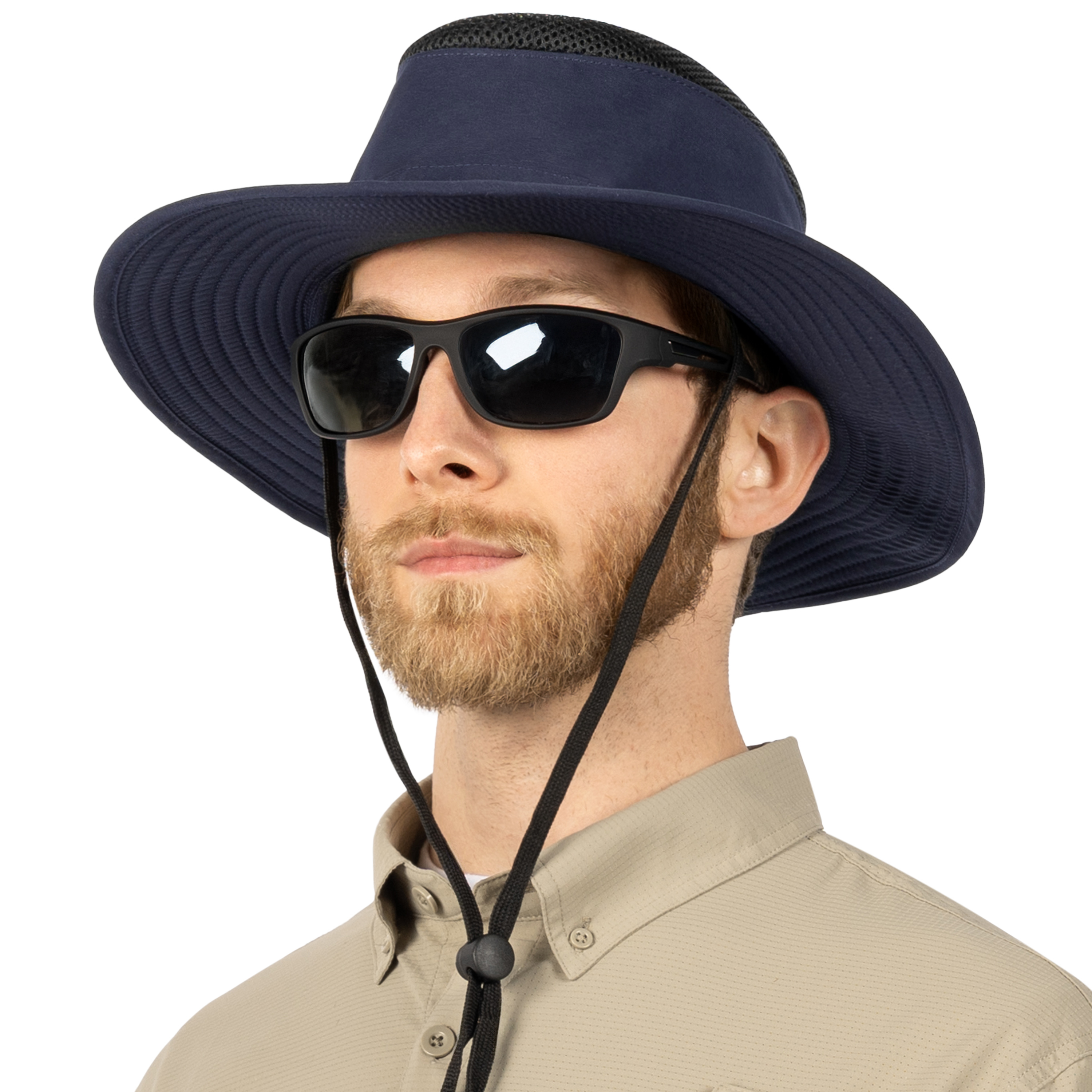 Wide Brim Sun Hat UV Protection Bucket Cap for Hiking Camping Fishing Safari Men - Picture 25 of 47