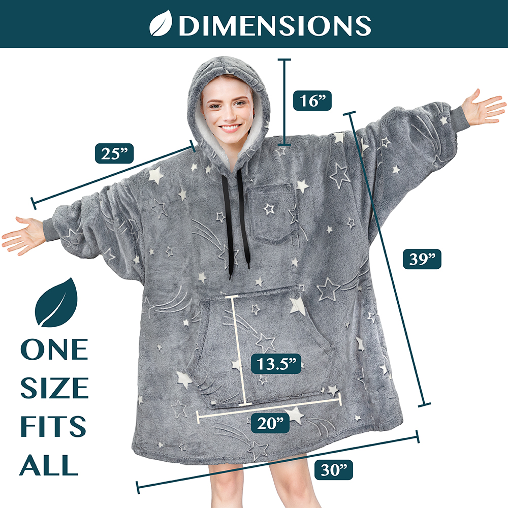 Blanket Sweatshirt Sherpa Plush Soft Comfy Fleece Oversized Hoodie Pocket Gift - Picture 44 of 117