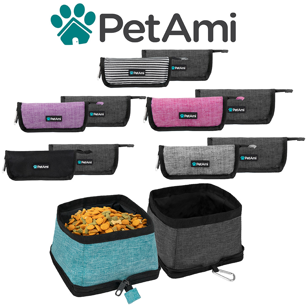 Travel Dog Bowl Collapsible Foldable Expand Water Dish for Pet Cat Food Hiking - Picture 22 of 41