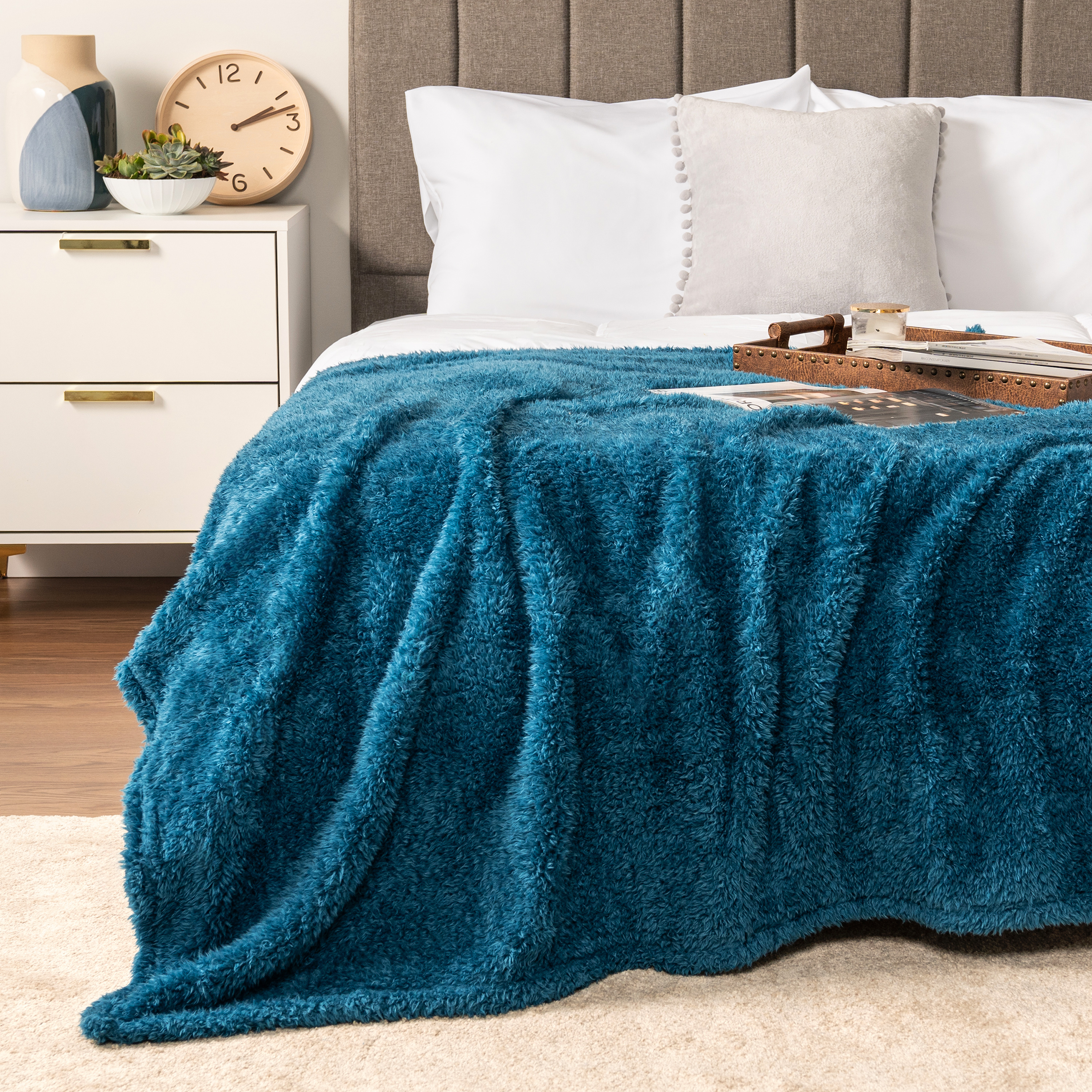 Super Soft Blanket Lightweight Sherpa Fleece Warm Fluffy Throws Couch Sofa Bed - Picture 130 of 169