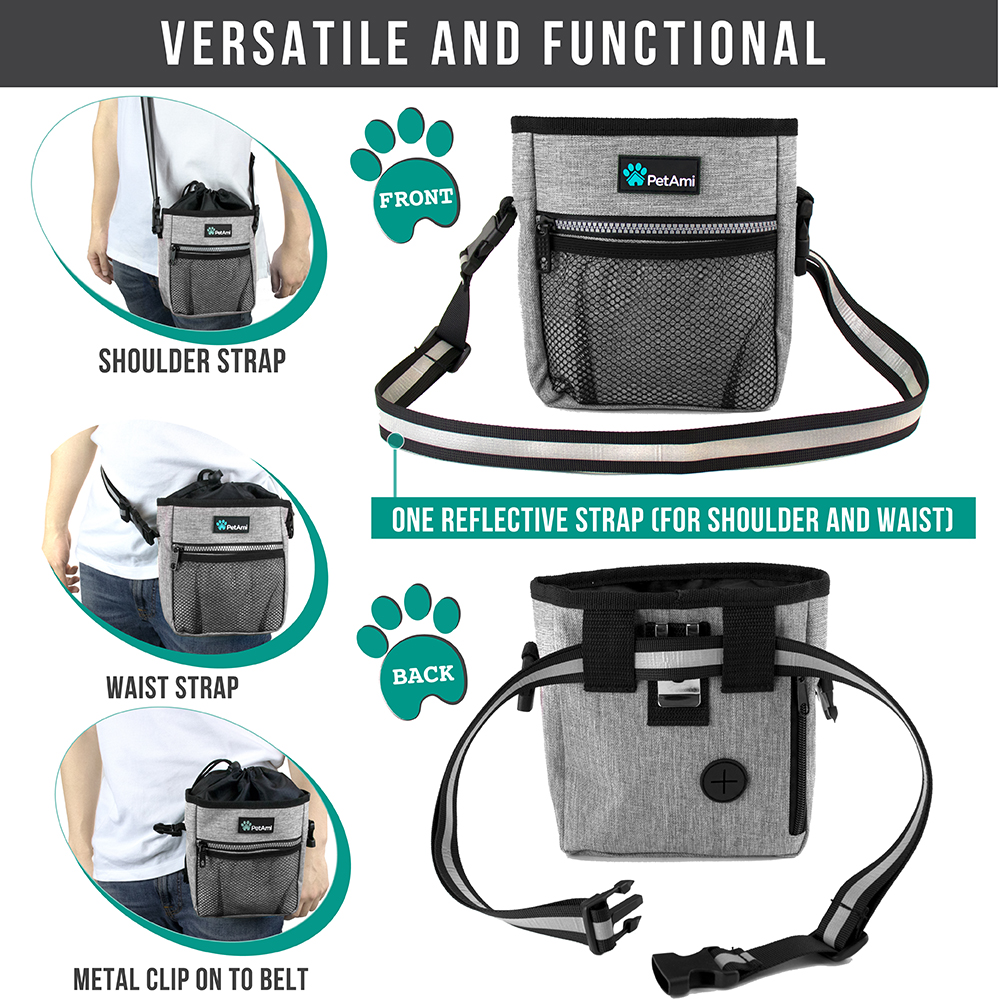 Pet Treat Pouch Training Dog Snack Feed Food Puppy Bait Obedience Waist Belt Bag - Picture 47 of 92