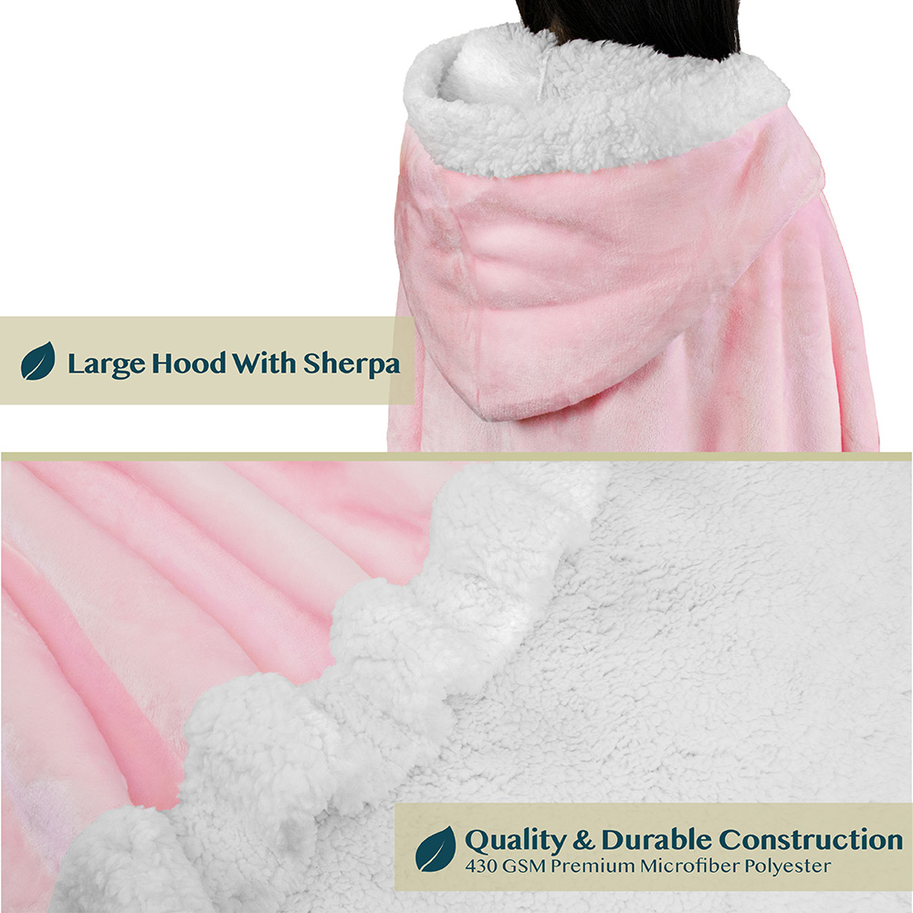 Manta portátil con capucha Angel Wrap para mujer acogedora poncho envolvente capucha tiro para adulto - Imagen 124 de 184