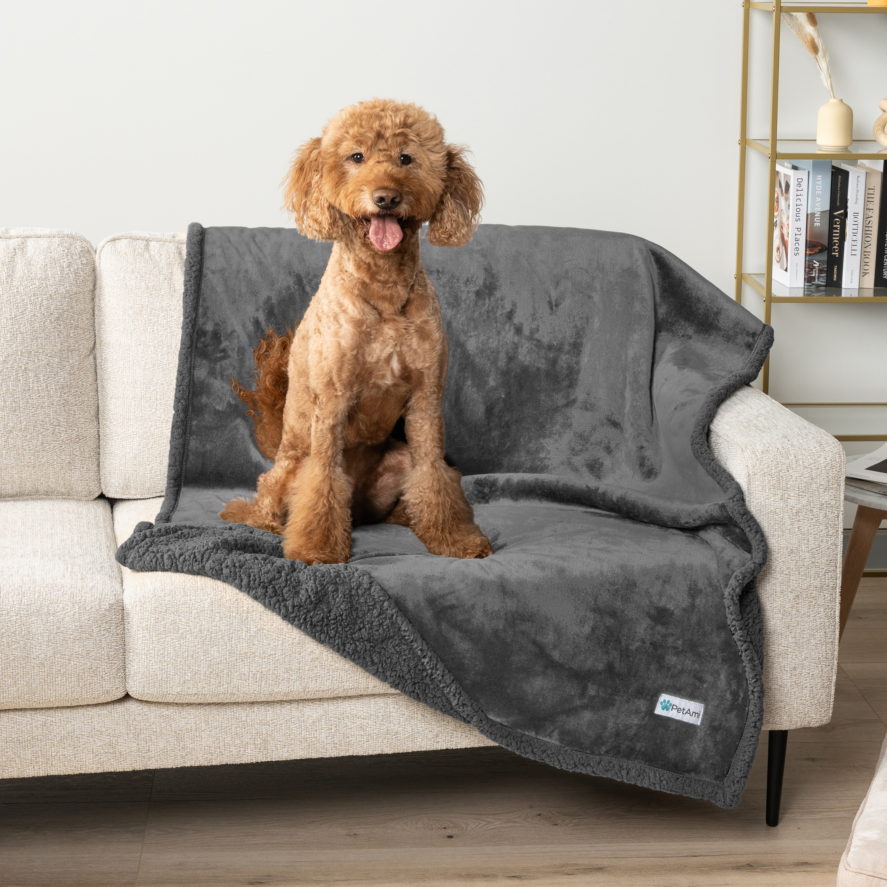 WASSERDICHTE Hundedecke für Haustierbett Couch Möbel Welpe Katze Sherpa Fleece weich - Bild 54 von 146