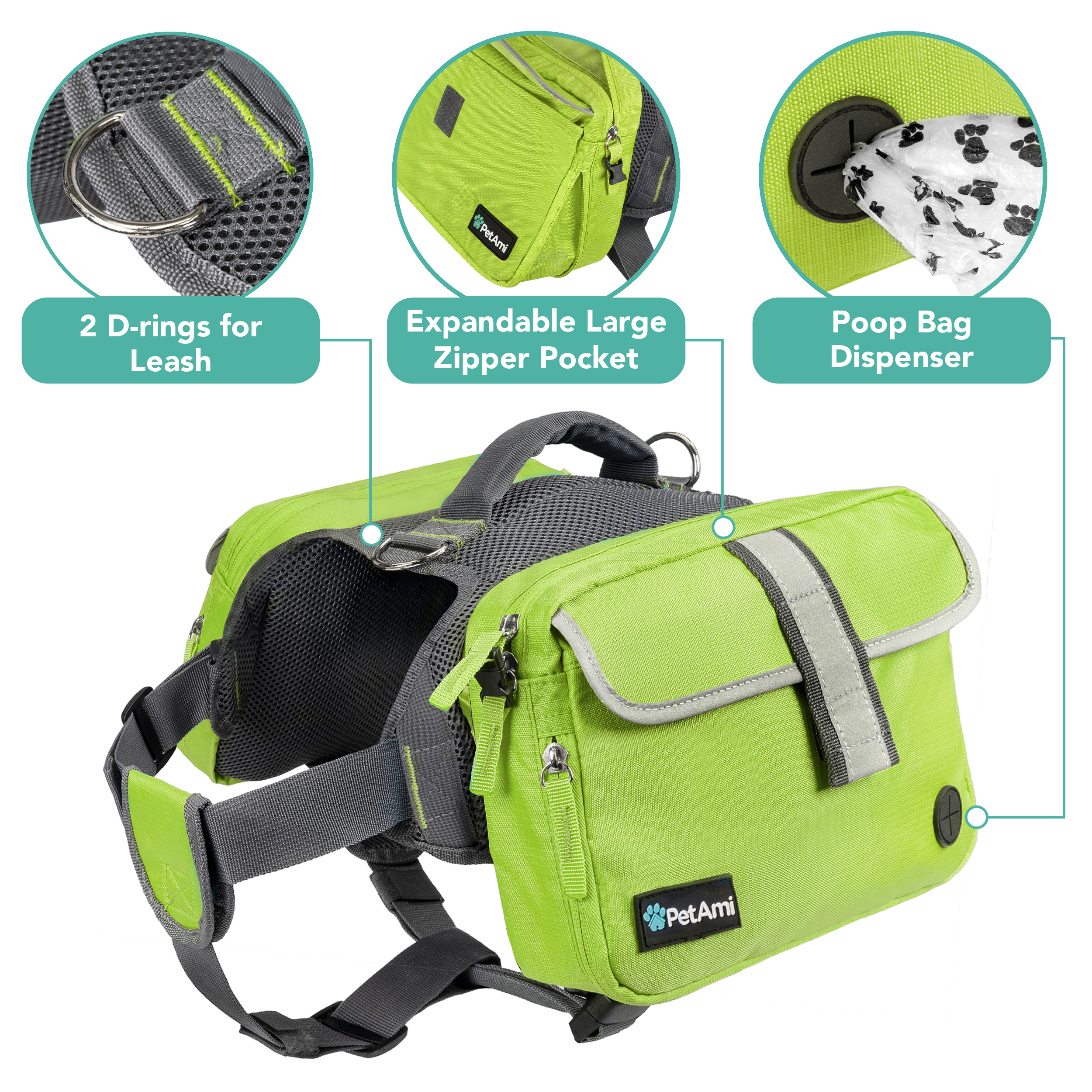 Dog Harness Backpack for Medium Large Dogs Hiking Pet Backpack Saddle Bag Pack Dog Harness Backpack for Medium Large Dogs Hiking Pet Backpack Saddle Bag Pack