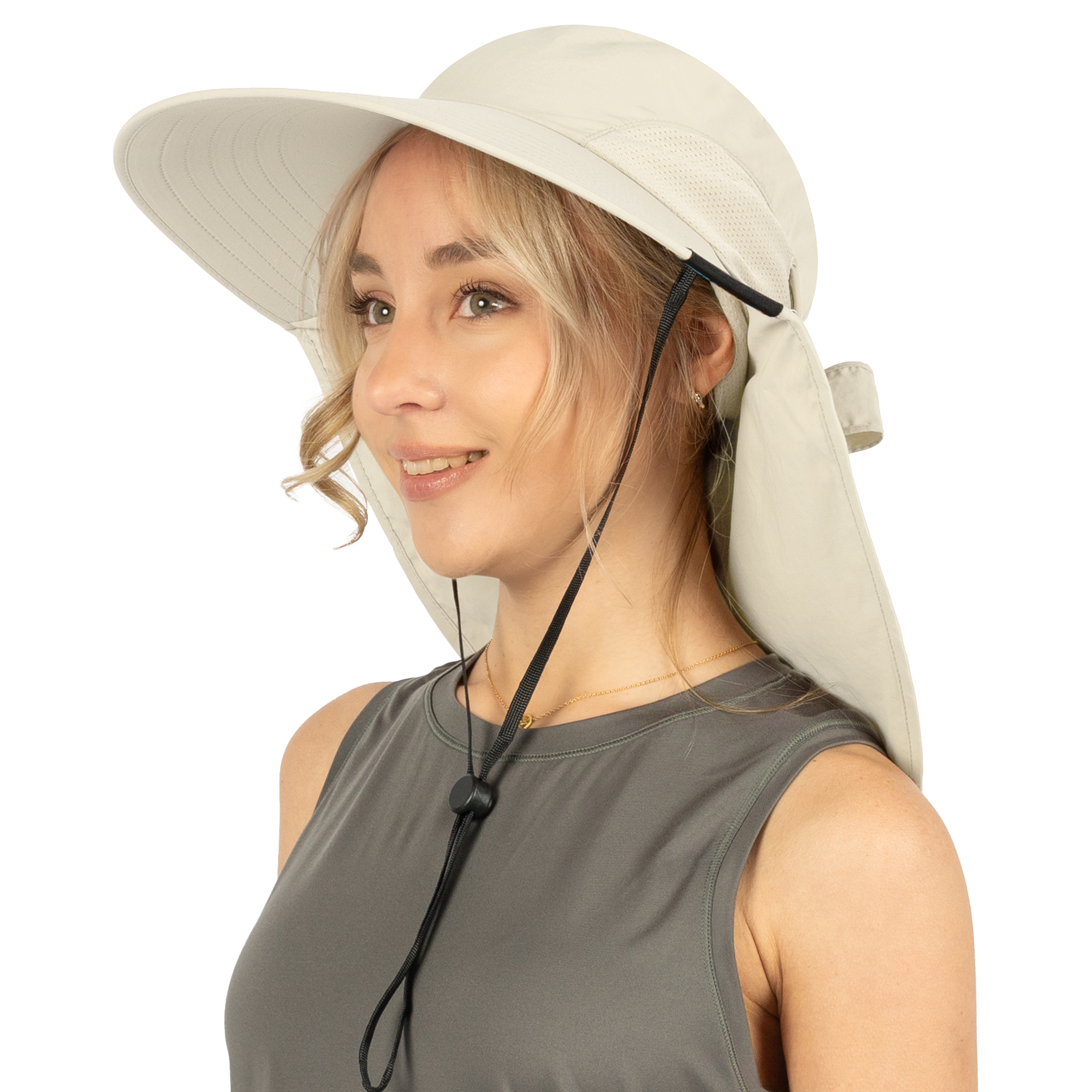 Sombrero para el Sol con Solapa para el Cuello Ala Ancha Sombrero para Senderismo 50+UPF Hombres Mujeres Pesca Safari FPS - Imagen 17 de 128
