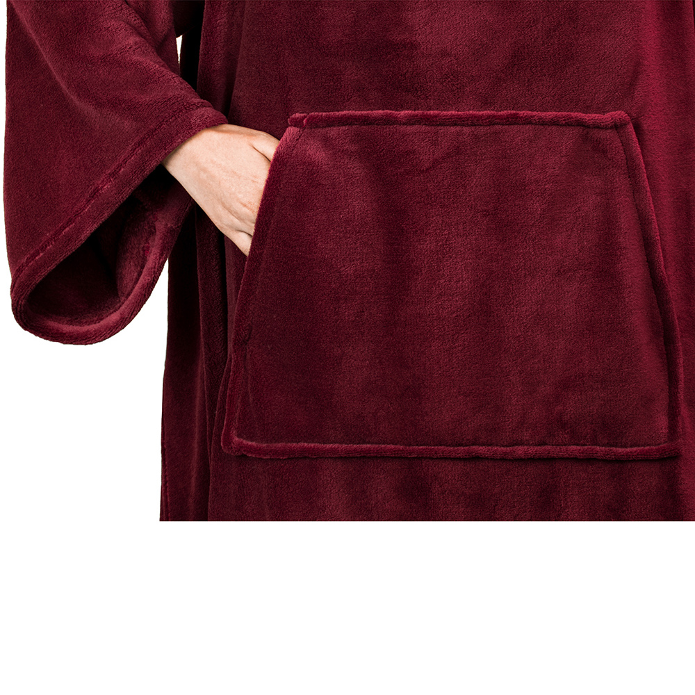 Fleece Wearable TV Blanket with Sleeves Front Pocket Robe Warn Soft Blanket Gift - Picture 72 of 168