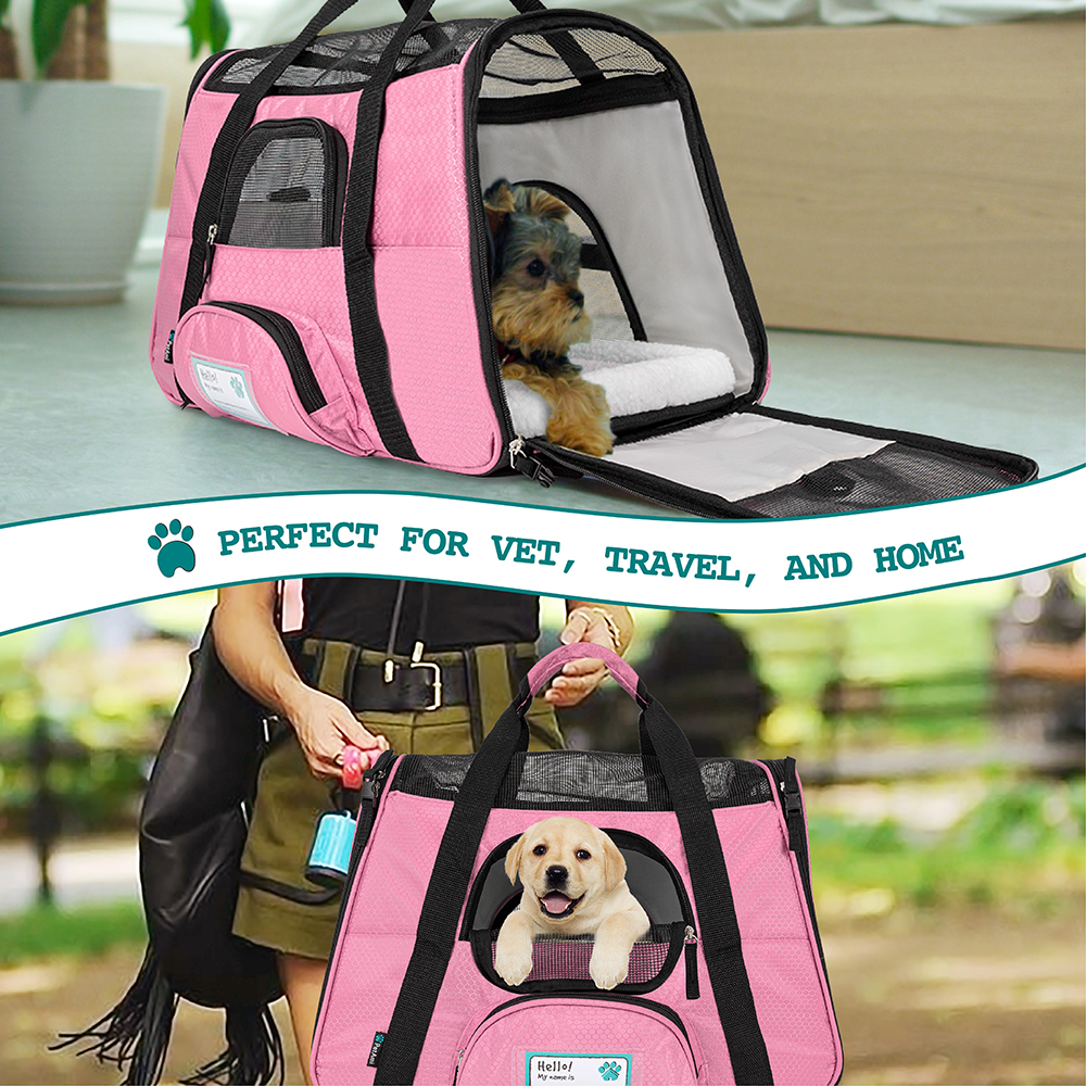 Pet Dog Cat Carrier Bag Soft Sided Comfort Travel Tote Case Airline Approved US - Picture 140 of 165