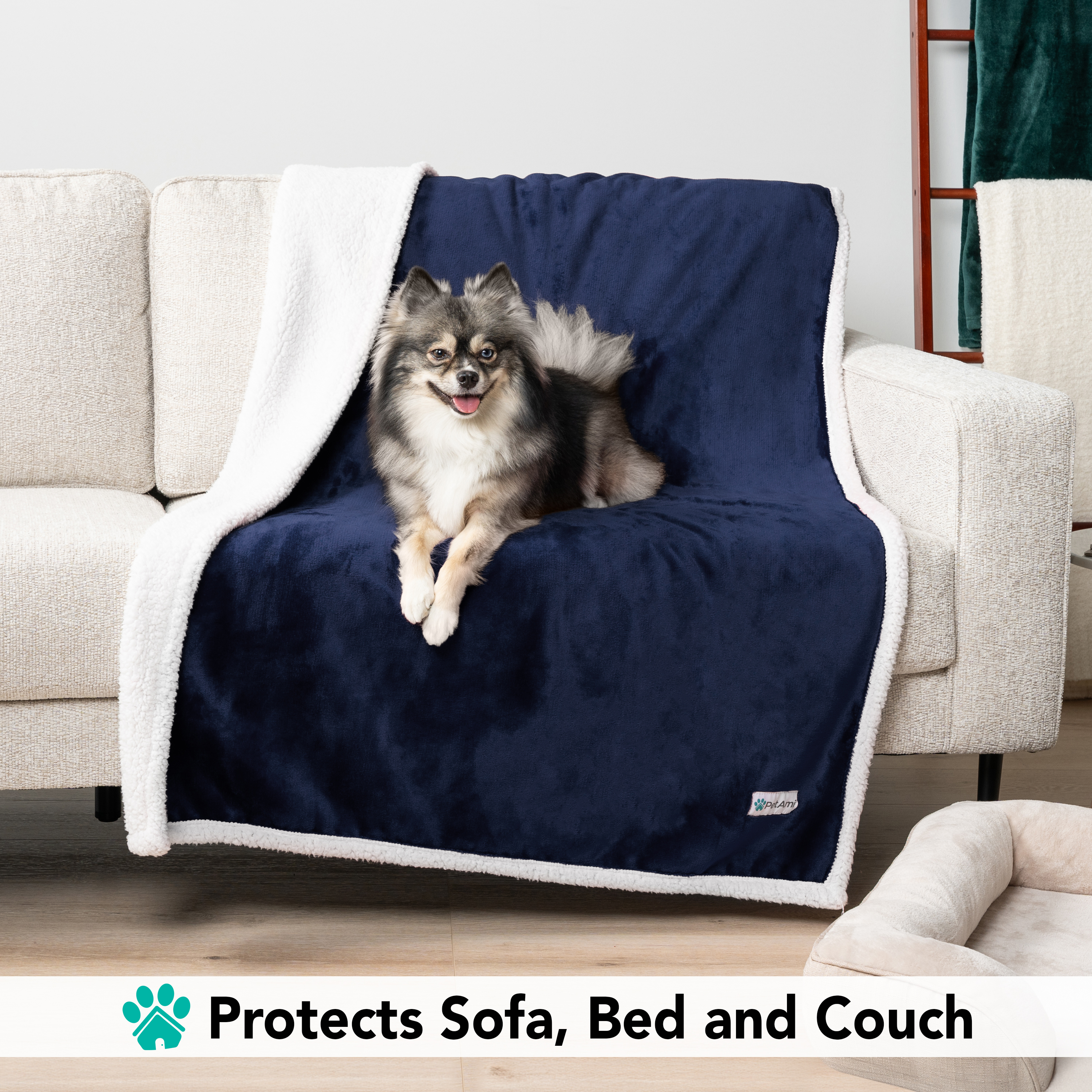 Haustierdecke für kleine mittelgroße Hunde Welpen Katze Kätzchen wendbar weiches Fleece Sherpa - Bild 13 von 70