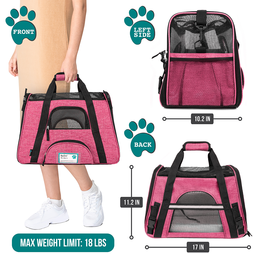 Pet Dog Cat Carrier Bag Soft Sided Comfort Travel Tote Case Airline Approved US - Picture 63 of 165