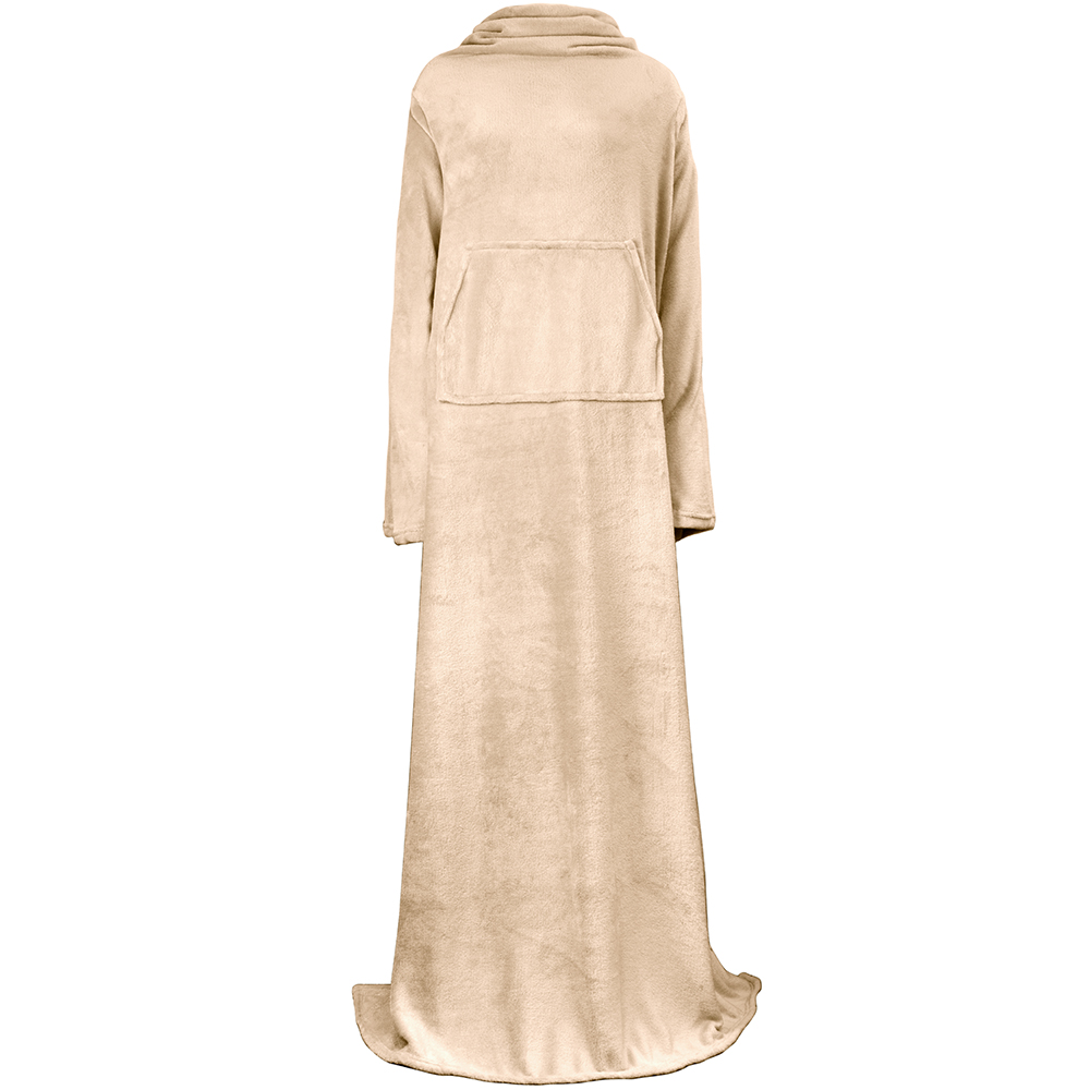 Fleece Wearable TV Blanket with Sleeves Front Pocket Robe Warn Soft Blanket Gift - Picture 38 of 168