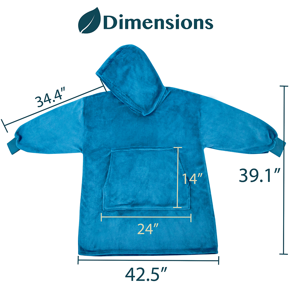 CÓMODA SUDADERA CON CAPUCHA Manta portátil con mangas con capucha bolsillo grande sherpa - Imagen 63 de 82