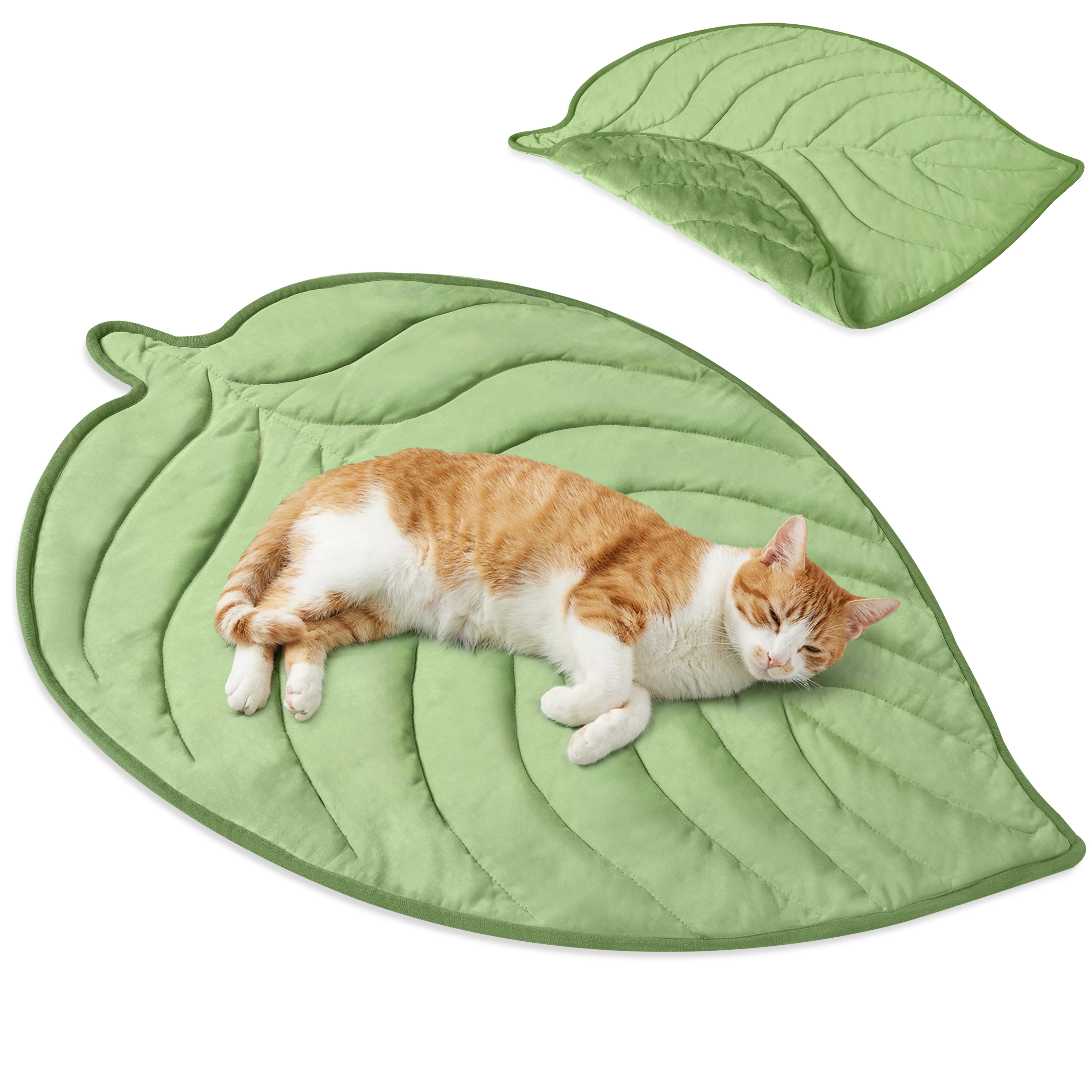 Leaf Shaped Pet Cooling Mat Soft Blanket Pad