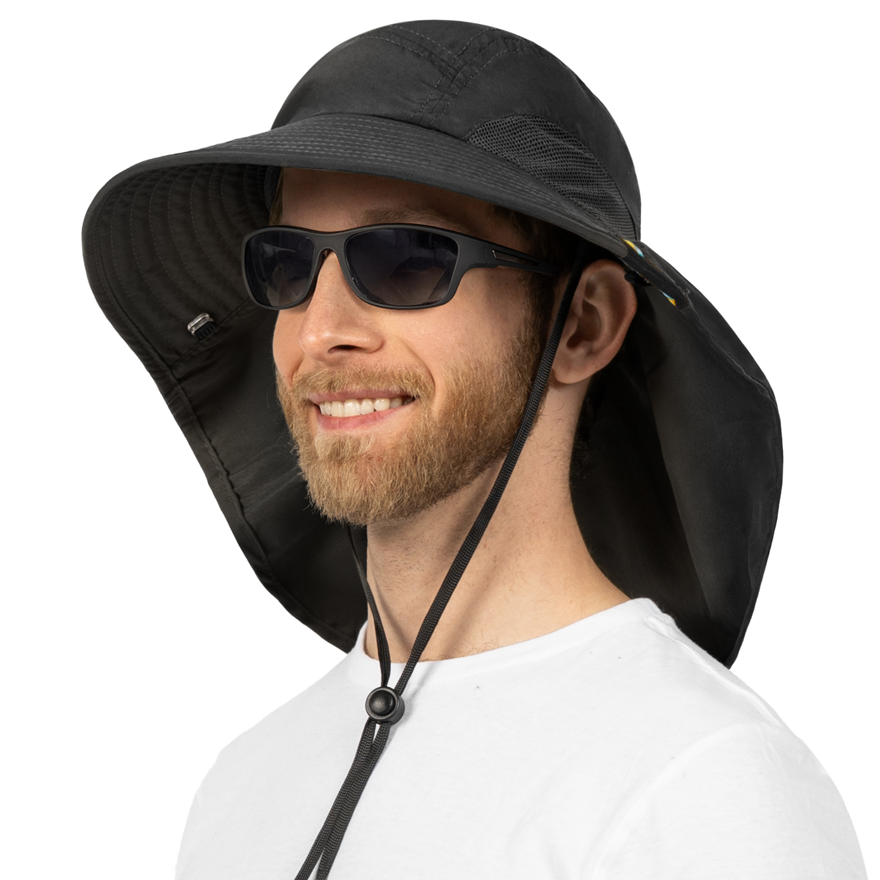 Sombrero para el Sol con Solapa para el Cuello Ala Ancha Sombrero para Senderismo 50+UPF Hombres Mujeres Pesca Safari FPS - Imagen 19 de 128