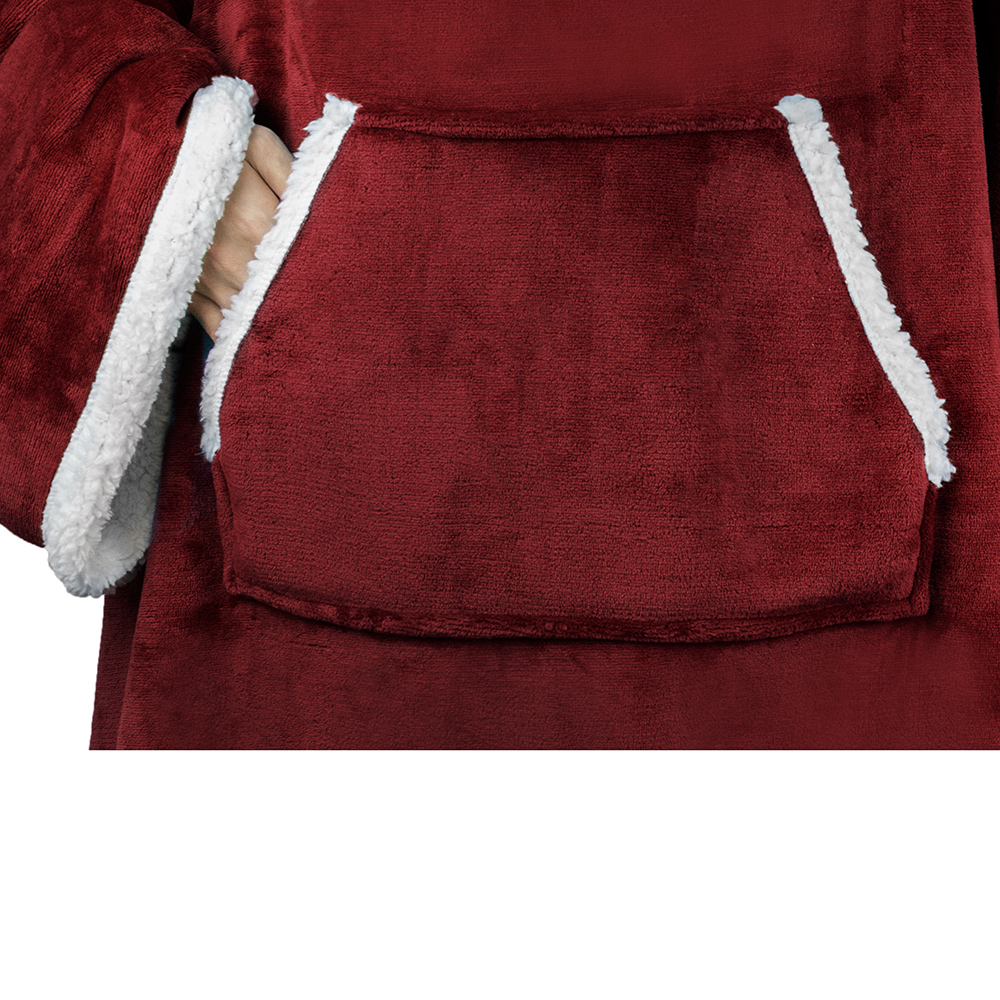 Fleece Wearable TV Blanket with Sleeves Front Pocket Robe Warn Soft Blanket Gift - Picture 163 of 168