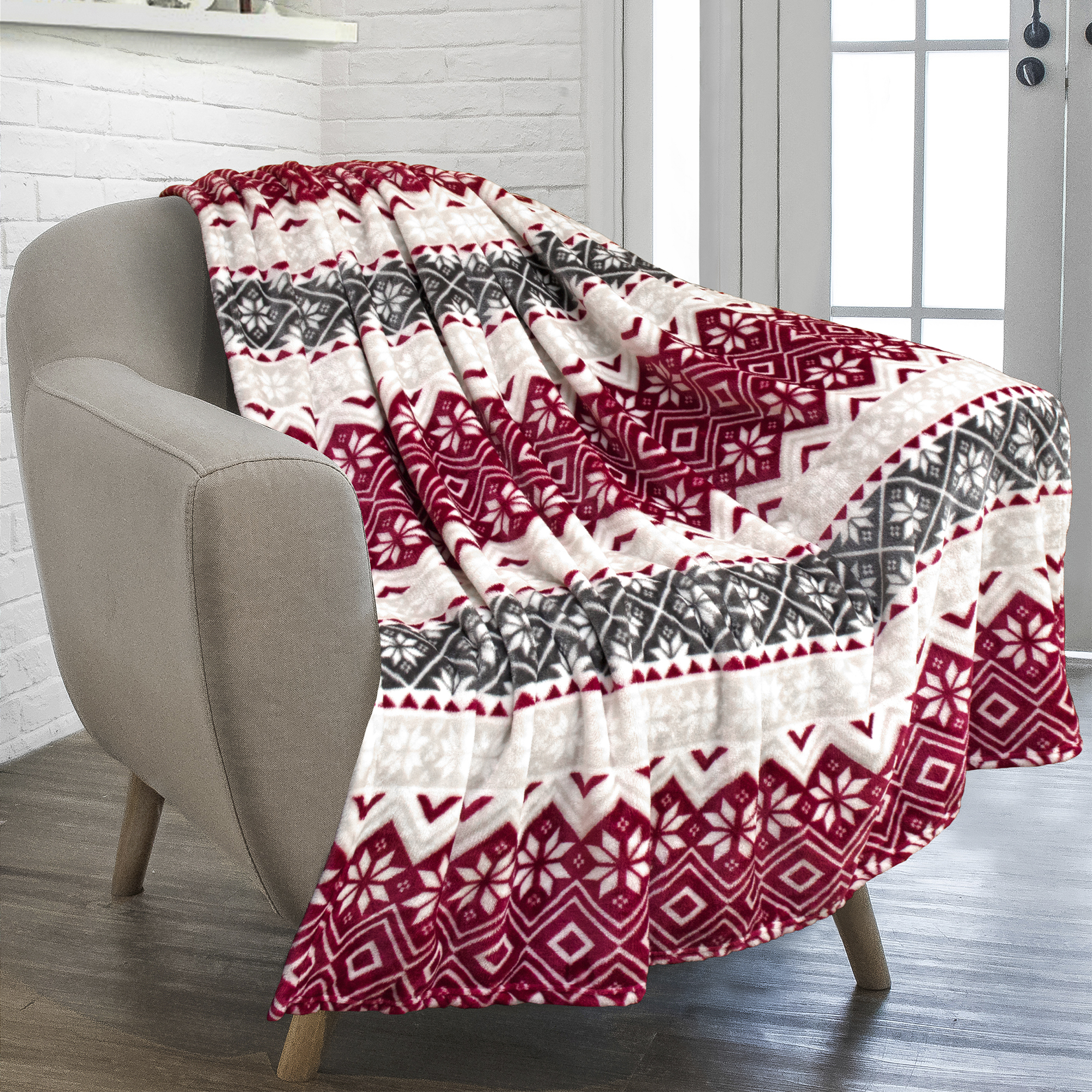 Throw Blanket for Sofa Couch Bed Lightweight Microfiber Polyester Waffle Pattern - Picture 47 of 190
