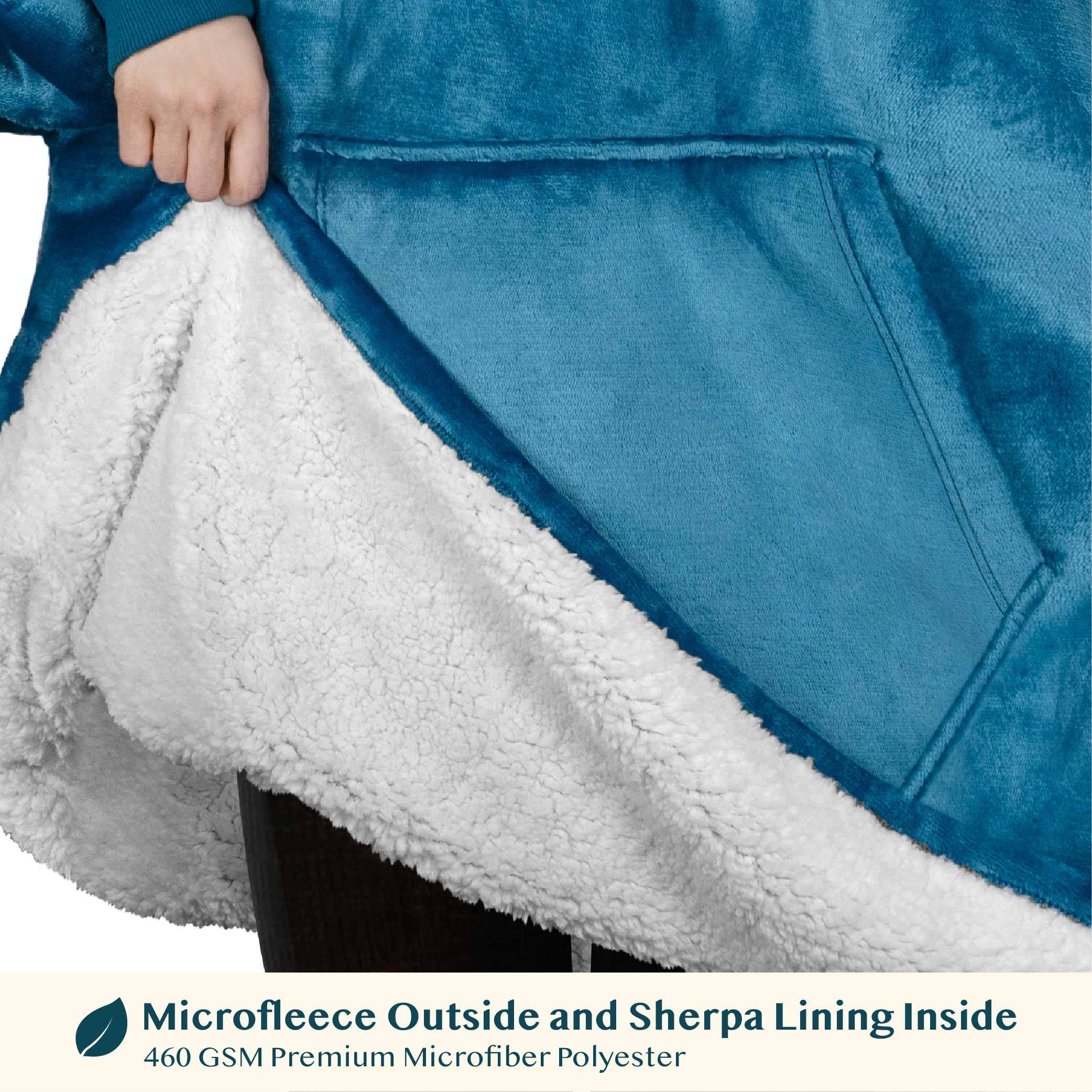 Blanket Sweatshirt Sherpa Lining Comfy Fleece Oversized Hoodie for Kids Teens JR - Picture 60 of 71