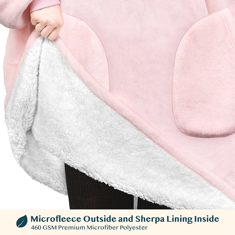 Manta Sudadera Sherpa Forro Felpa Suave Cómoda Vellón Gran Tamaño Sudadera con Capucha Bolsillo - Imagen 72 de 118