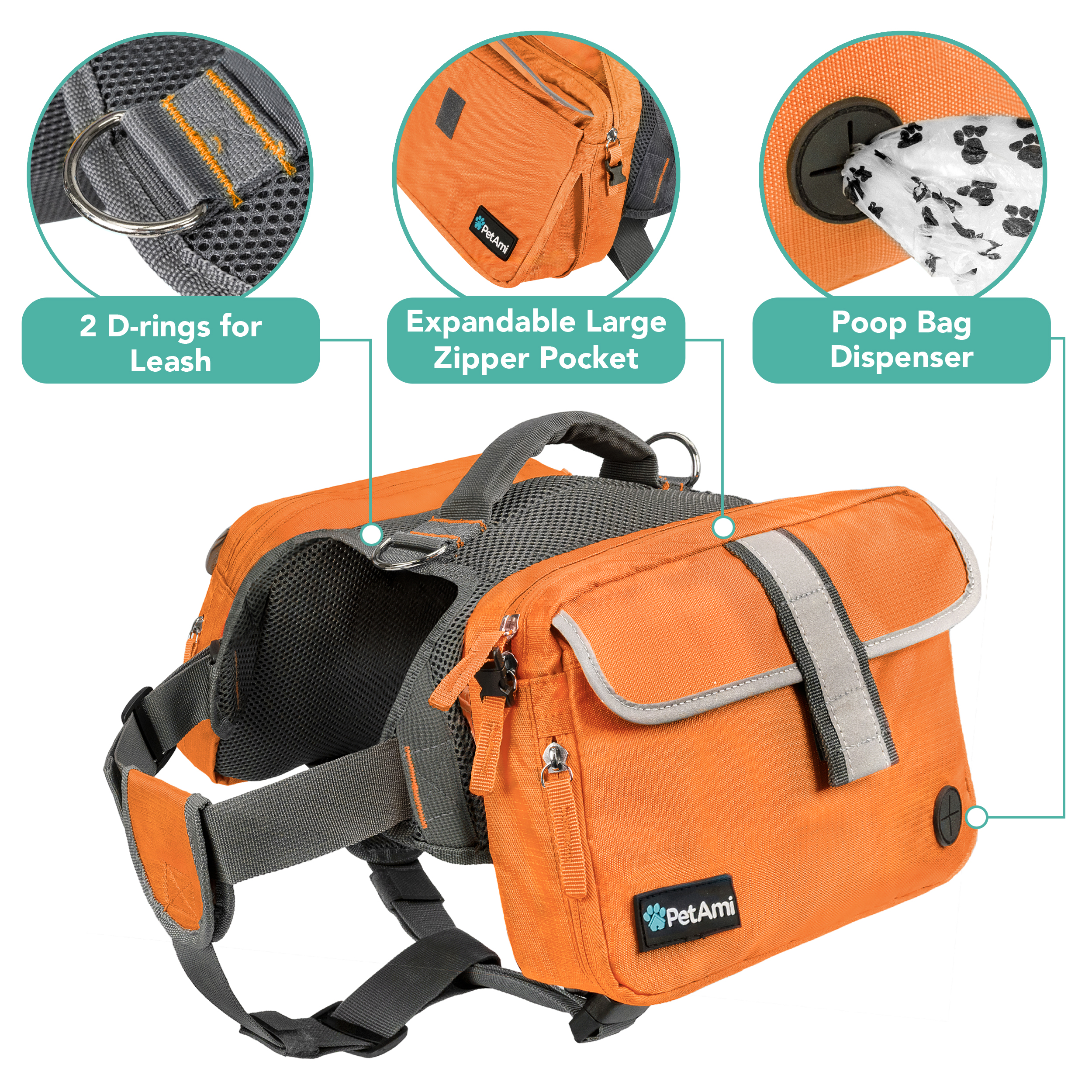 Dog Harness Backpack for Medium Large Dogs Hiking Pet Backpack Saddle Bag Pack Dog Harness Backpack for Medium Large Dogs Hiking Pet Backpack Saddle Bag Pack