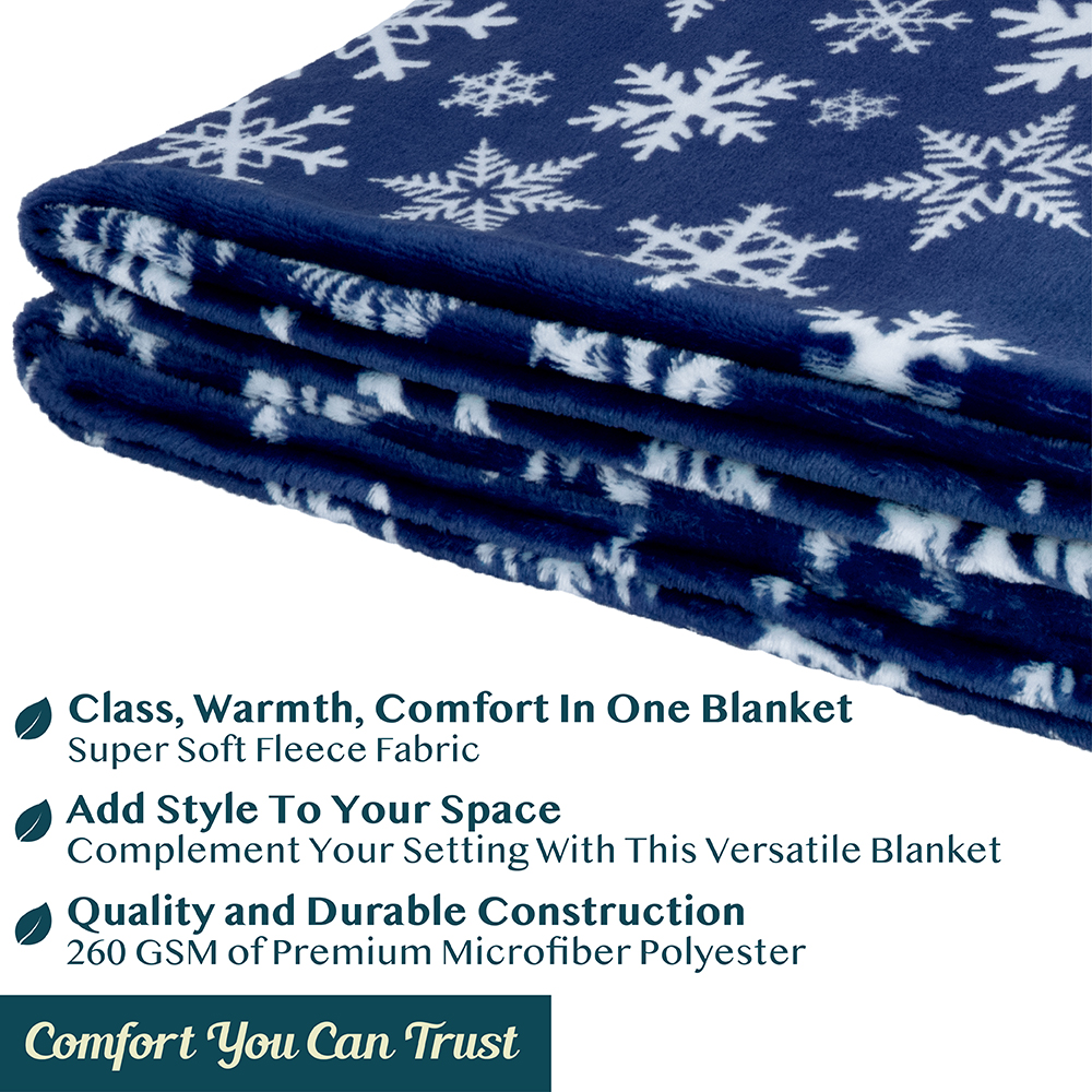 Merry Christmas Throw Blanket Holiday Pattern Decor Soft Fleece Sofa Couch Gift - Picture 81 of 110