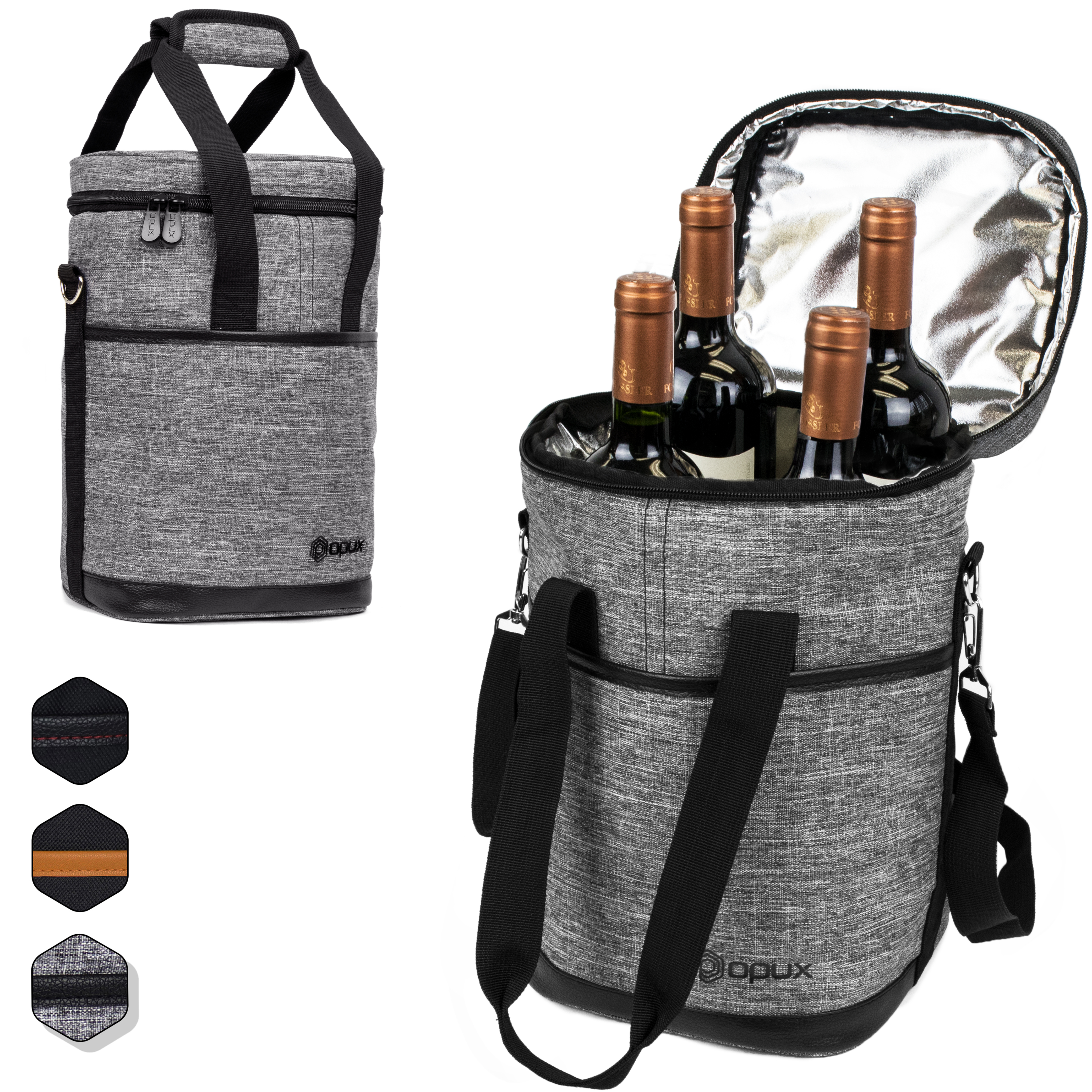 4 bottle wine carrier bag