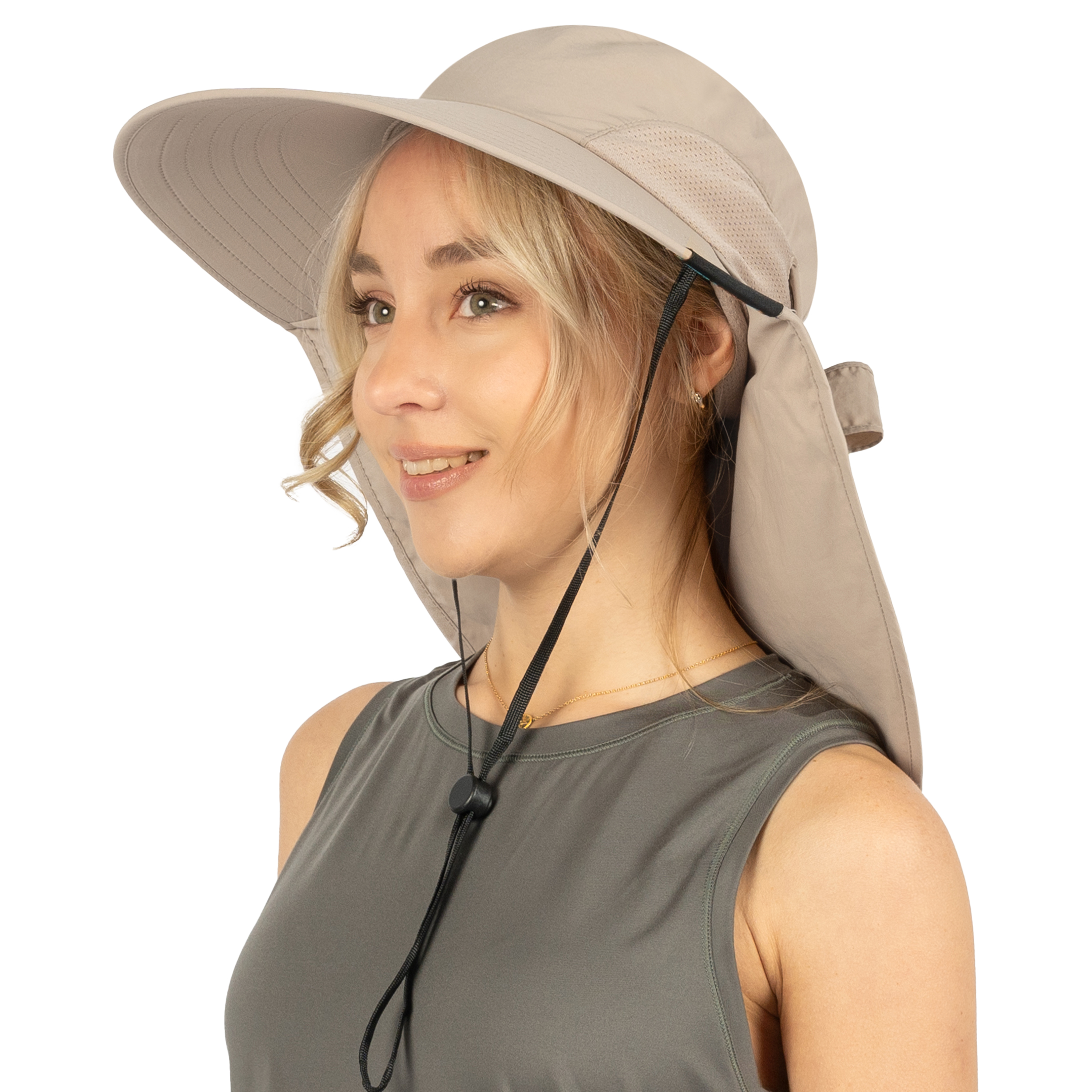 Sombrero para el Sol con Solapa para el Cuello Ala Ancha Sombrero para Senderismo 50+UPF Hombres Mujeres Pesca Safari FPS - Imagen 121 de 128