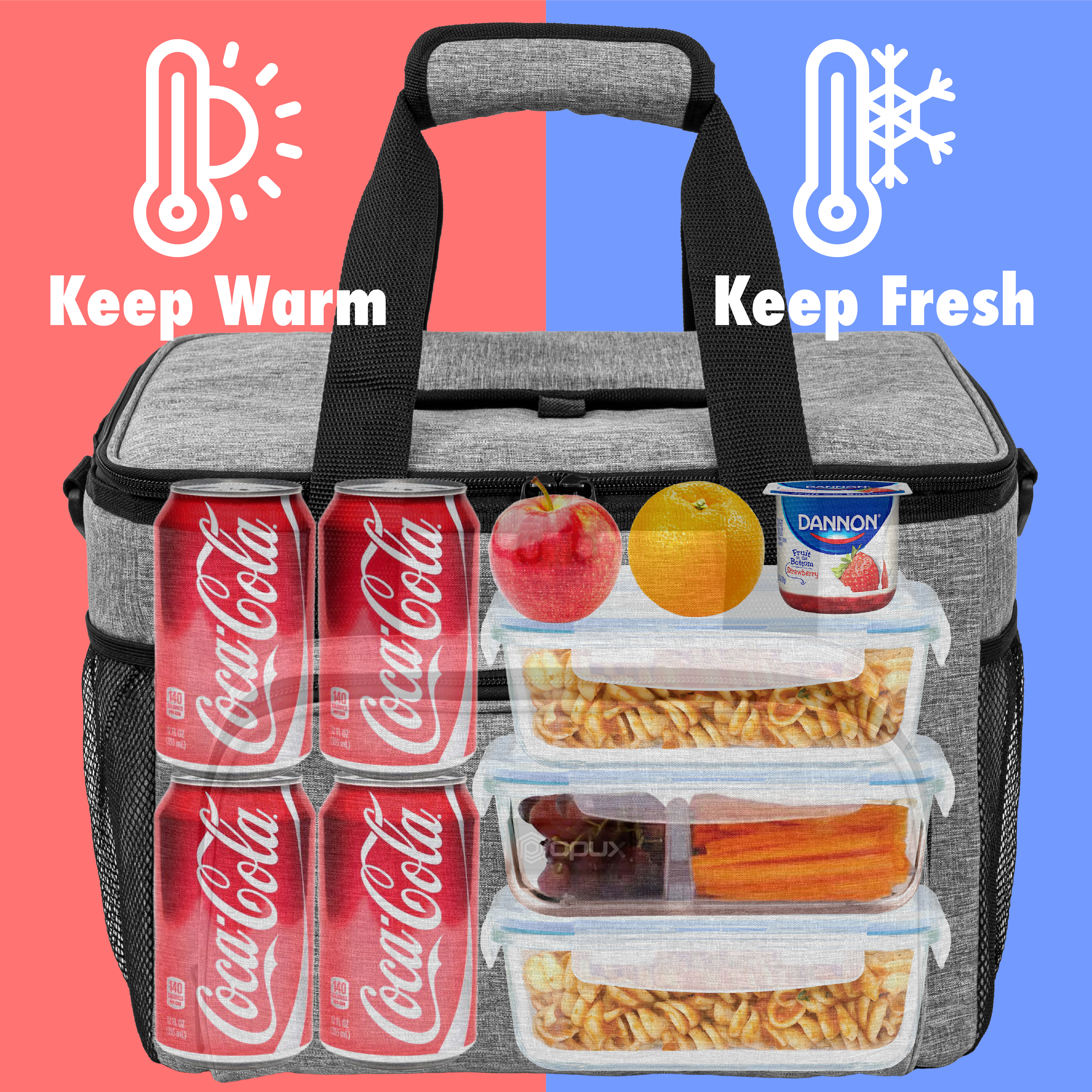 Large Insulated Lunch Bag Mini Cooler for Adults For Travel Women Men Leakproof - Picture 44 of 63