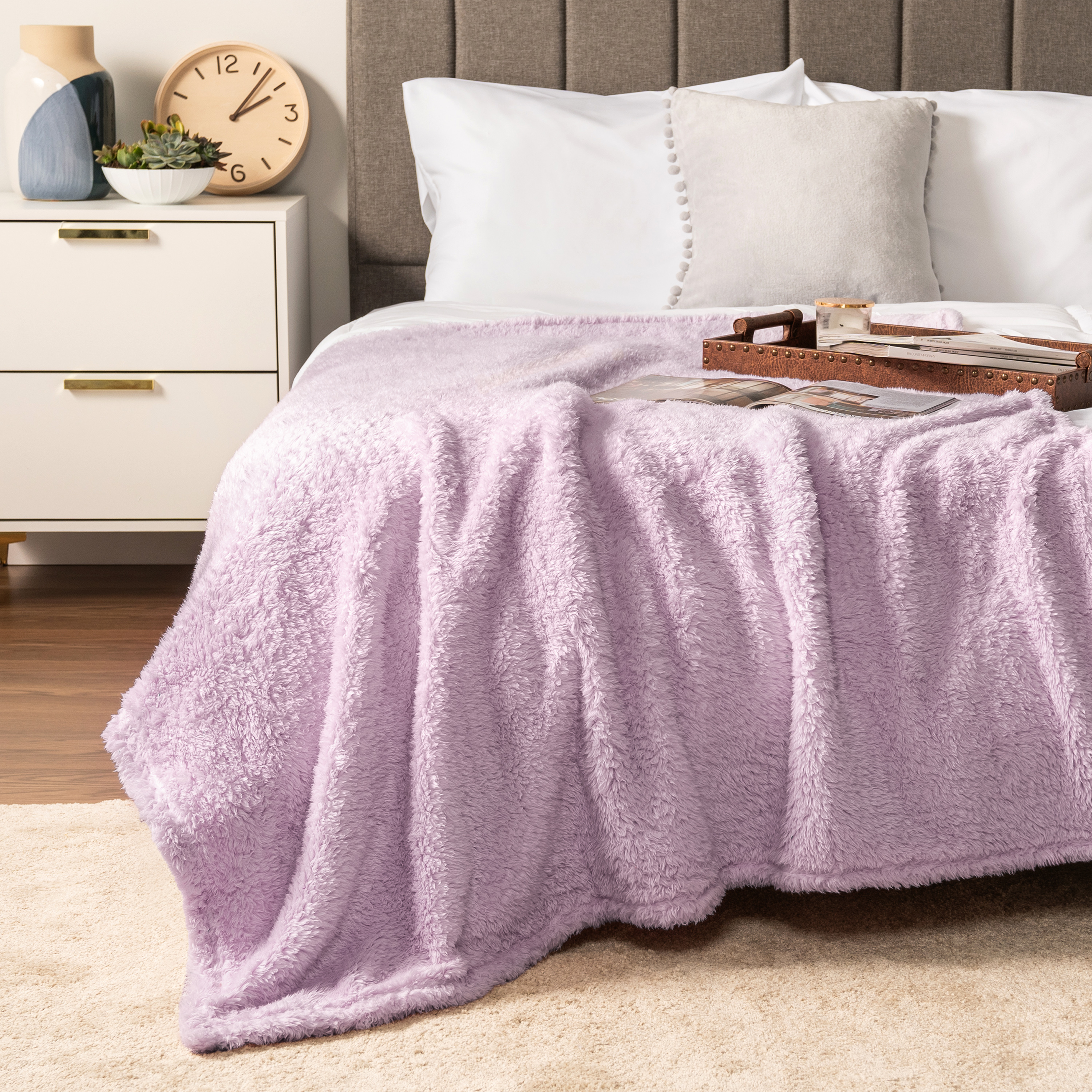 Super Soft Blanket Lightweight Sherpa Fleece Warm Fluffy Throws Couch Sofa Bed - Picture 86 of 169