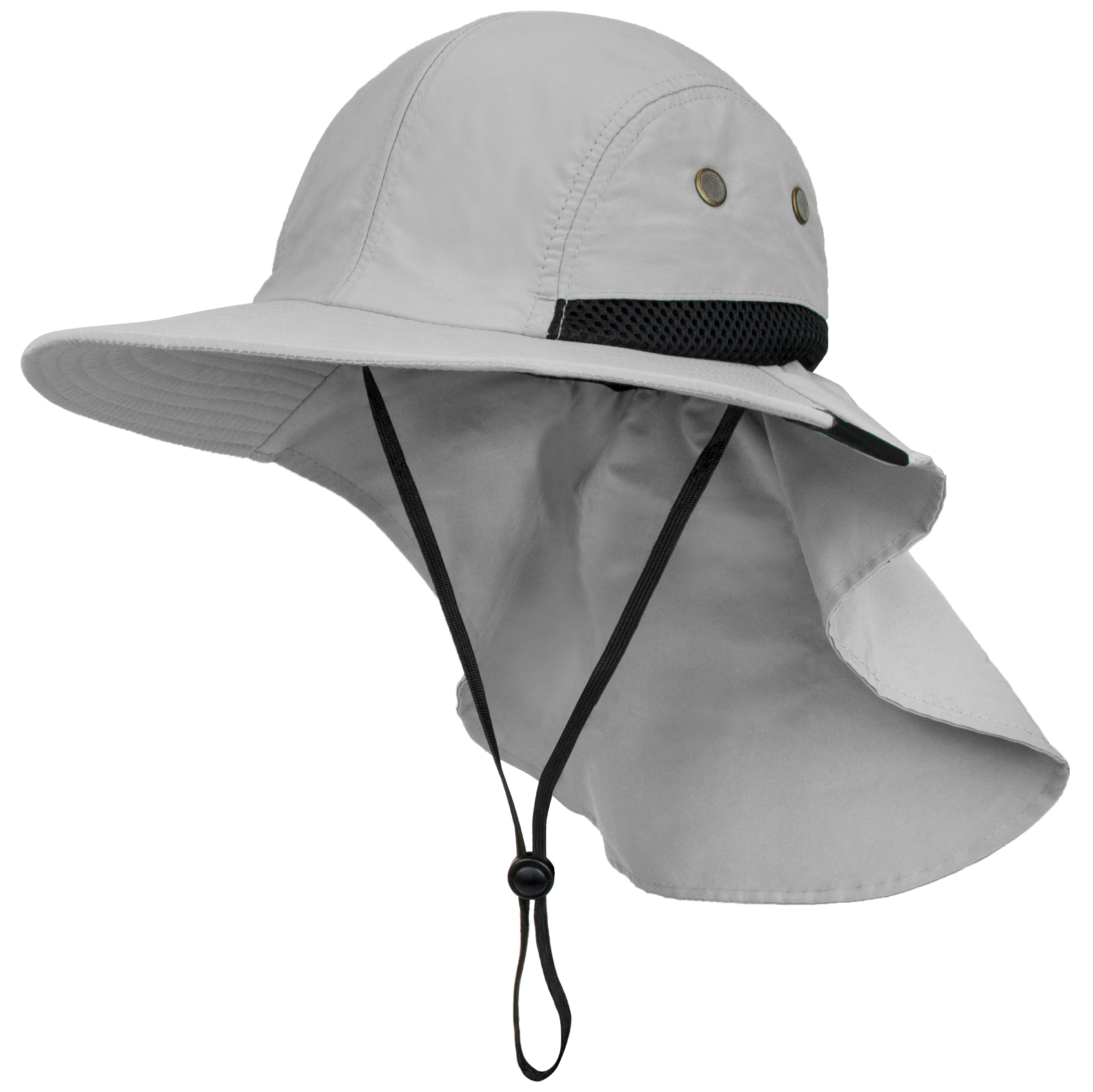 Popular Unisex Sun Wide Brim Fishing Hat with Neck Flap for Hiking Camping Cap 