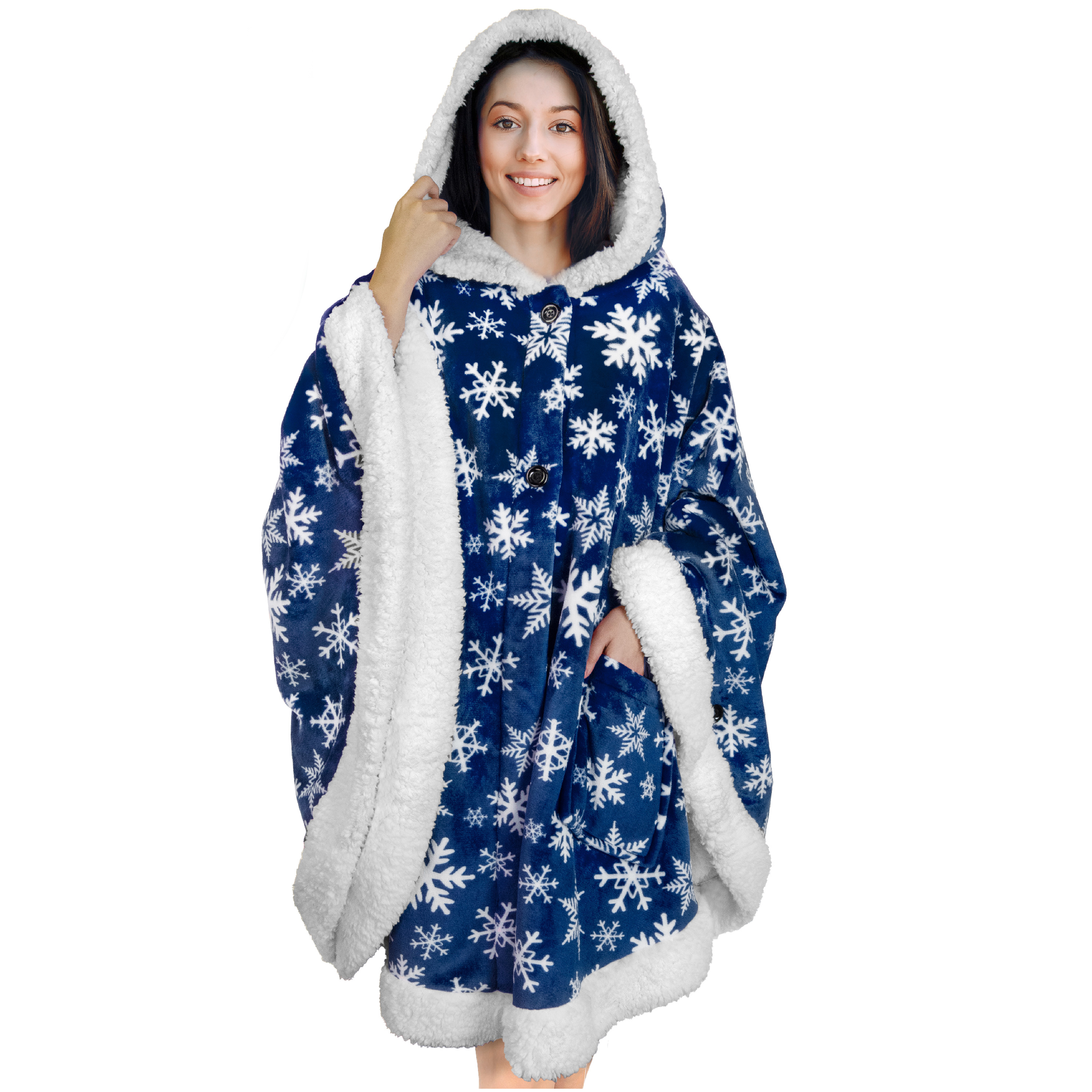 Manta portátil con capucha Angel Wrap para mujer acogedora poncho envolvente capucha tiro para adulto - Imagen 156 de 184