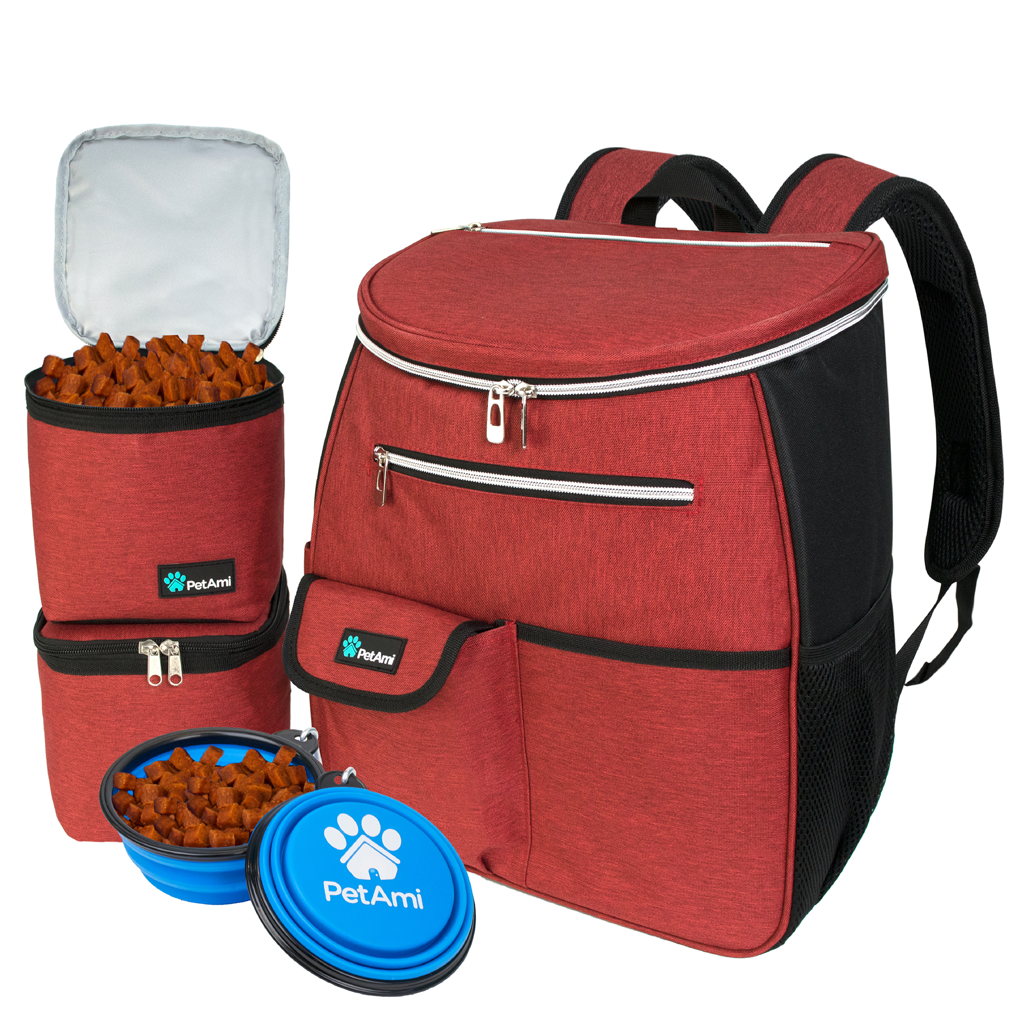 Pet Supply Container Travel Bag Set Weekend Tote Dog Food Carrier Bowl Organizer - Picture 29 of 45
