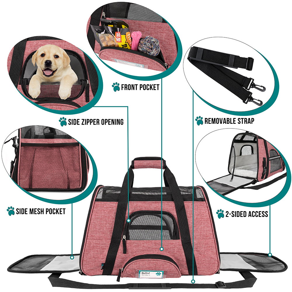 Pet Dog Cat Carrier Bag Soft Sided Comfort Travel Tote Case Airline Approved US - Picture 131 of 165