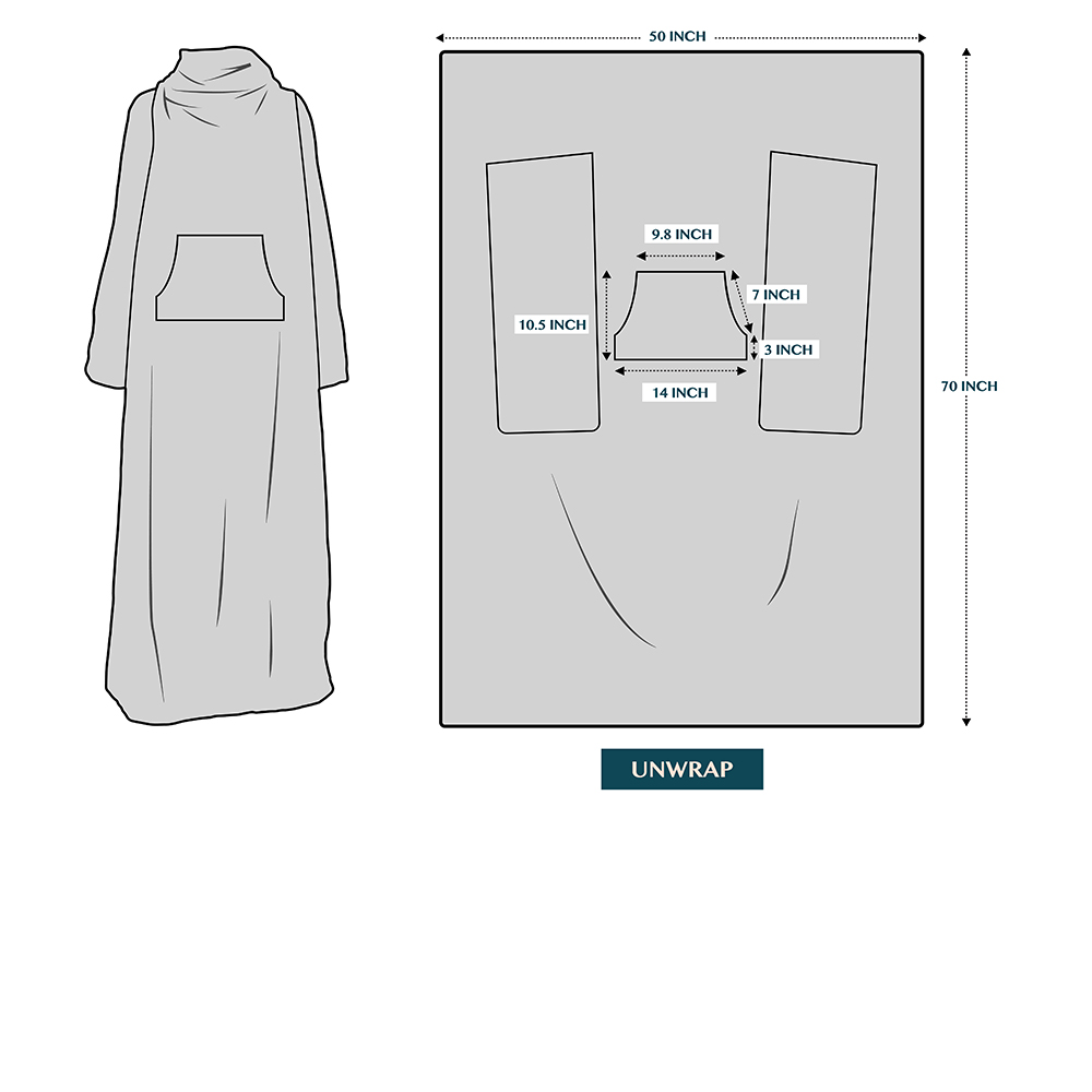 Fleece Wearable TV Blanket with Sleeves Front Pocket Robe Warn Soft Blanket Gift - Picture 135 of 168