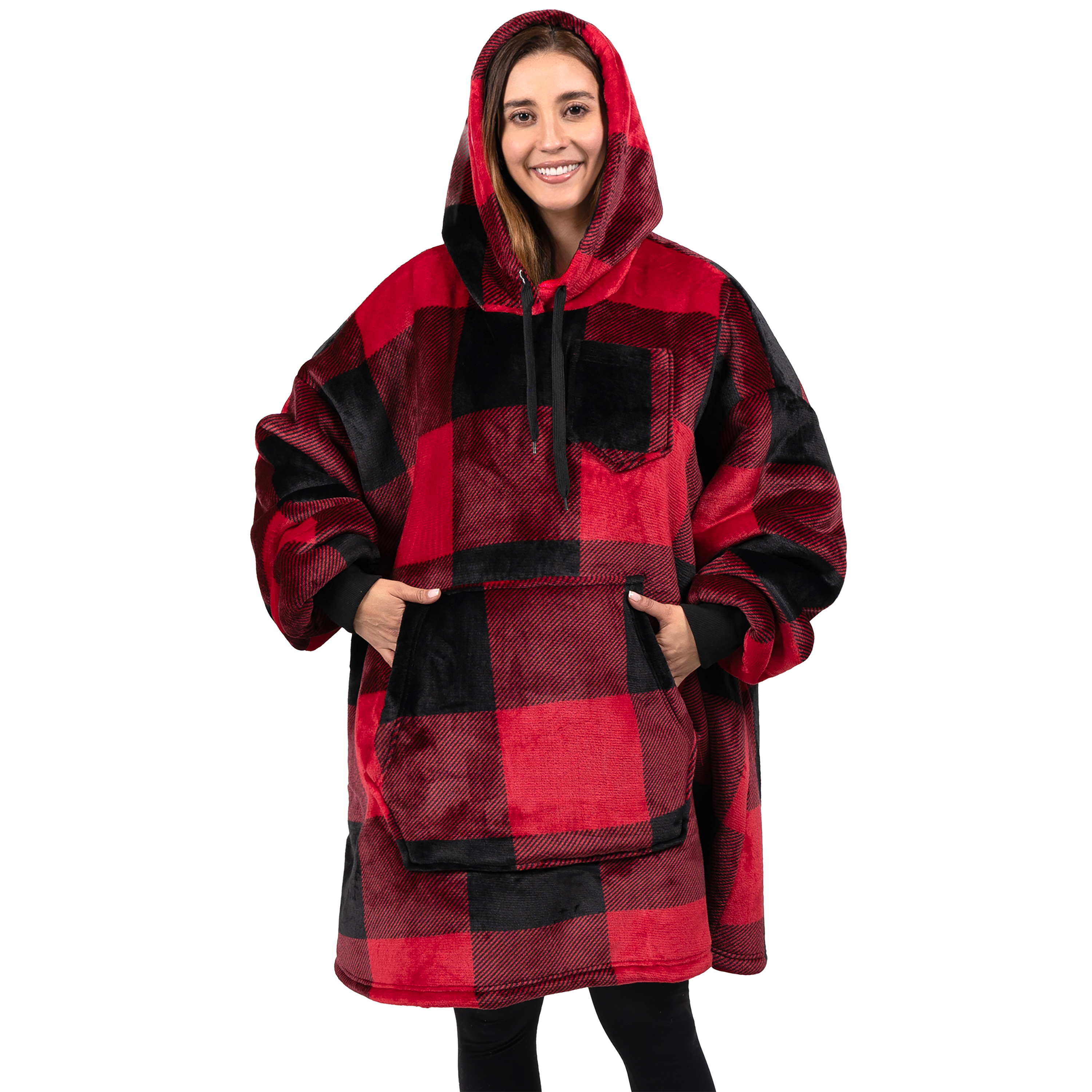 Blanket Sweatshirt Sherpa Plush Soft Comfy Fleece Oversized Hoodie Pocket Gift - Picture 73 of 117