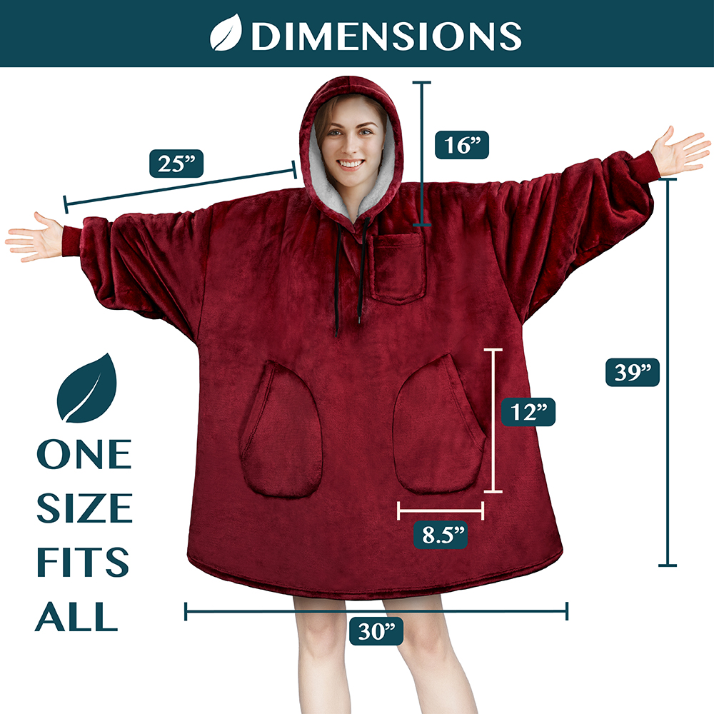 Manta Sudadera Sherpa Forro Felpa Suave Cómoda Vellón Gran Tamaño Sudadera con Capucha Bolsillo - Imagen 116 de 118