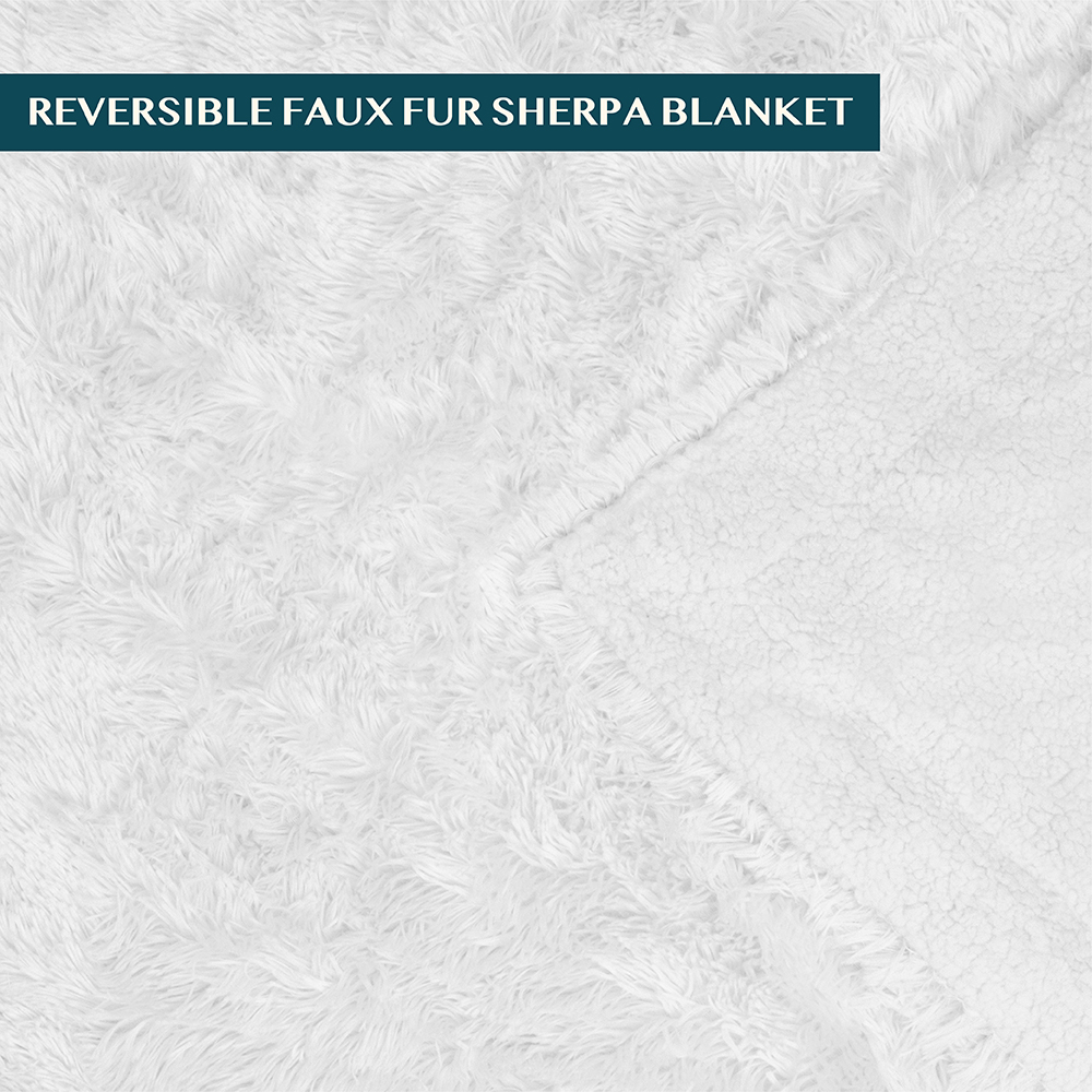Luxurious Faux Fur Blanket Soft Warm Fluffy Sherpa Sofa Throw Shaggy Soft Plush - Picture 93 of 100