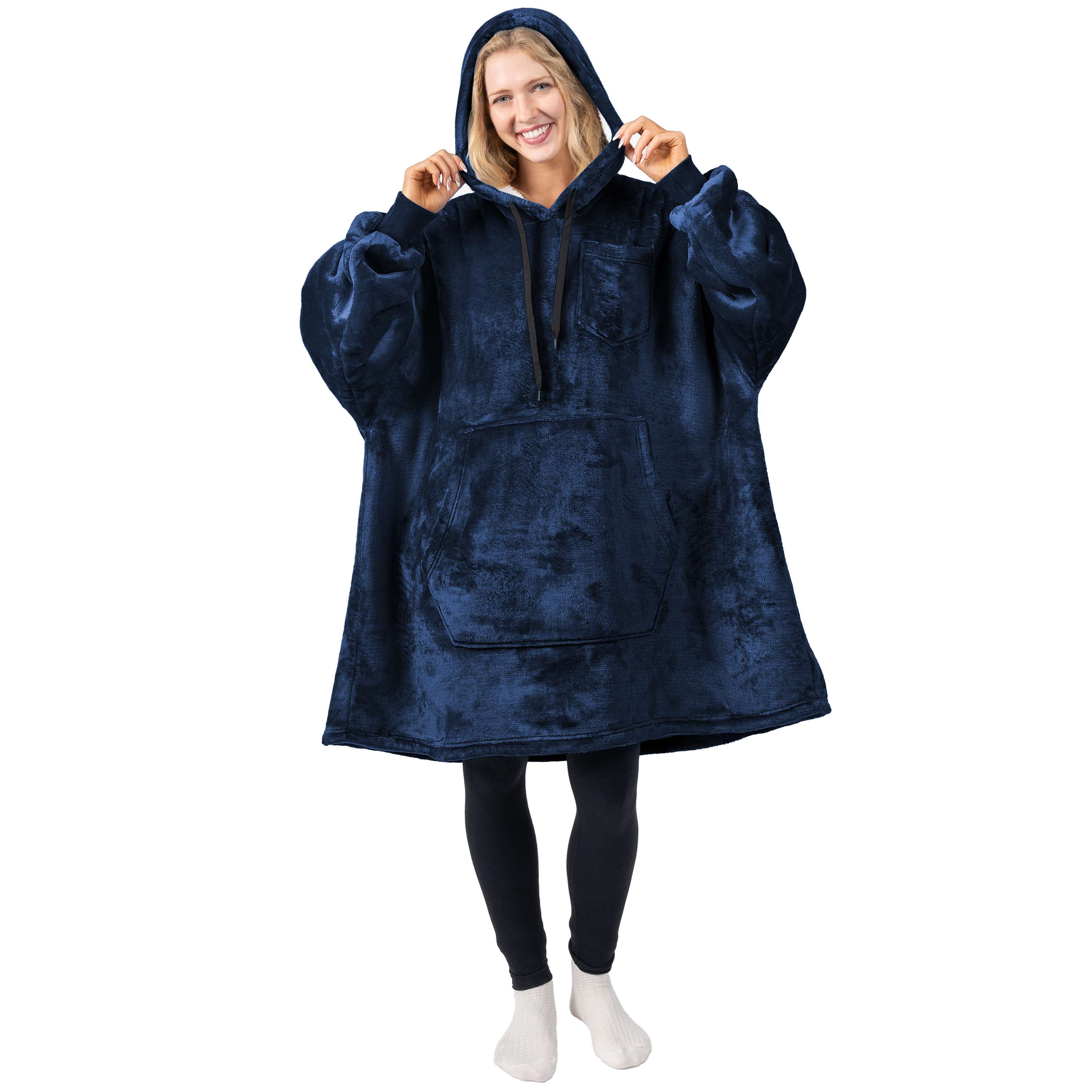 Blanket Sweatshirt Sherpa Plush Soft Comfy Fleece Oversized Hoodie Pocket Gift - Picture 56 of 117