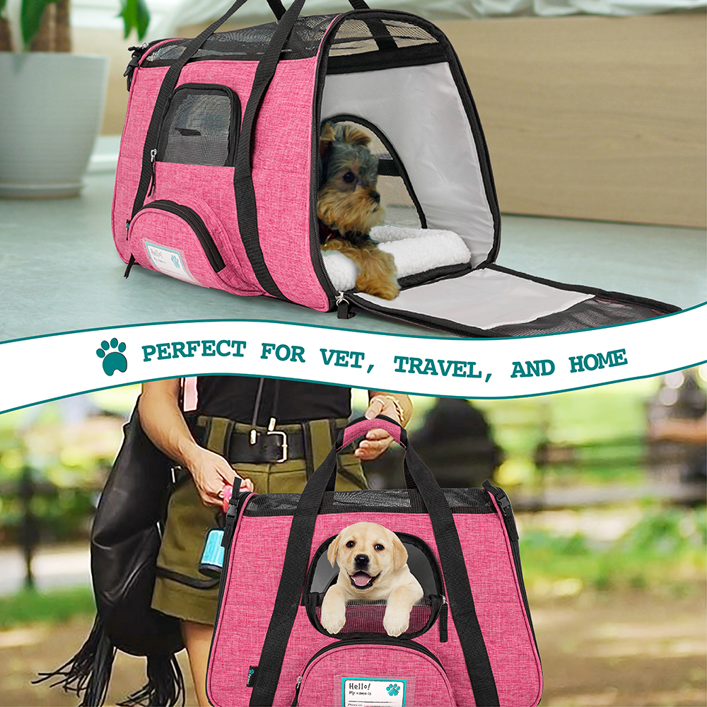 Pet Dog Cat Carrier Bag Soft Sided Comfort Travel Tote Case Airline Approved US - Picture 68 of 165