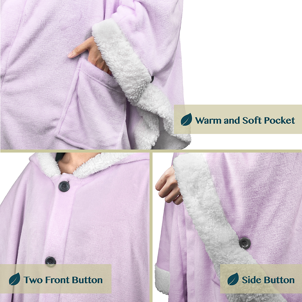 Manta portátil con capucha Angel Wrap para mujer acogedora poncho envolvente capucha tiro para adulto - Imagen 97 de 184