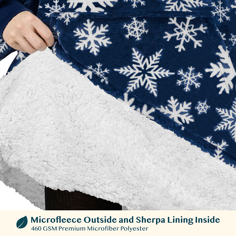 Blanket Sweatshirt Sherpa Plush Soft Comfy Fleece Oversized Hoodie Pocket Gift - Picture 18 of 117