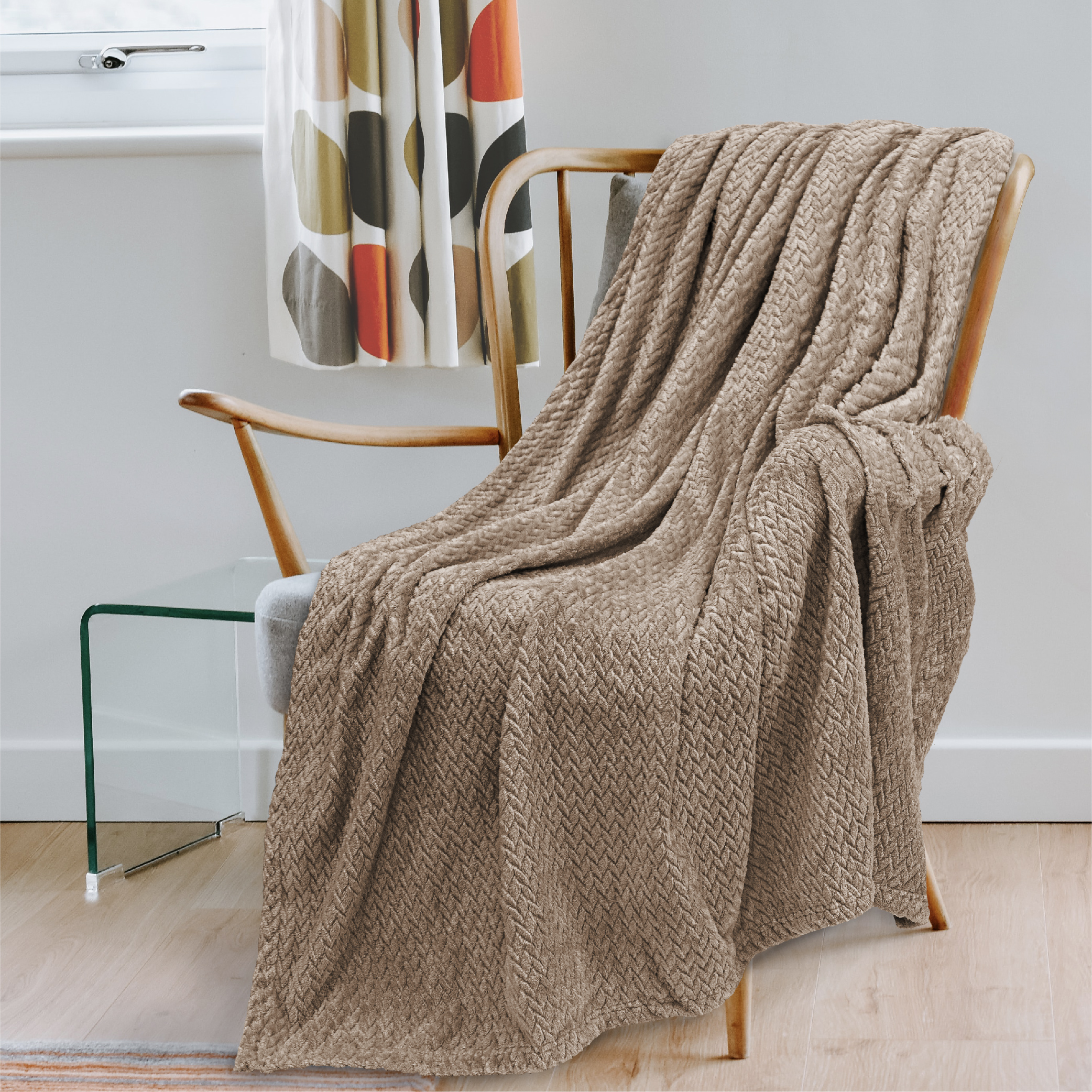 Soft Blanket Fleece Jacquard Pattern Lightweight Silk Throw Couch Sofa Bed Cozy - Picture 49 of 67