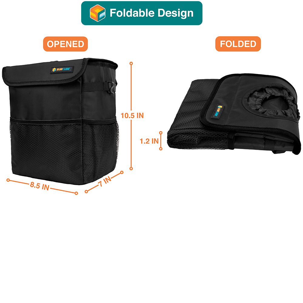Auto Car Waterproof Trash Bag Litter Bin Can Garbage Waste Storage Organizer Box - Picture 6 of 22