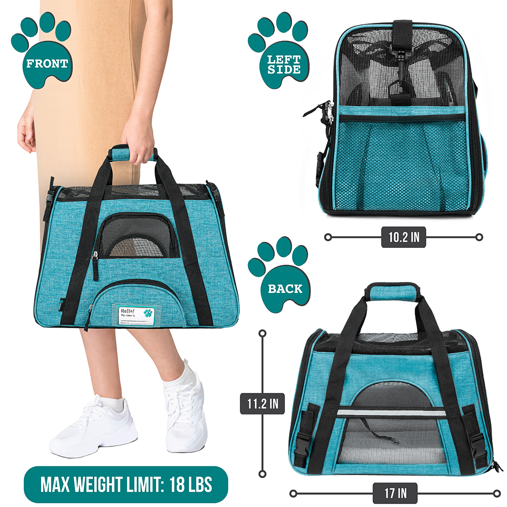 Pet Dog Cat Carrier Bag Soft Sided Comfort Travel Tote Case Airline Approved US - Picture 39 of 165