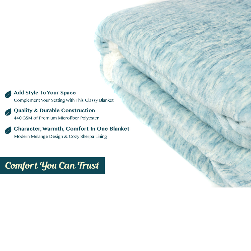 Sherpa Flannel Fleece Reversible Blanket Plush Soft Throw for Bed Couch Sofa - Picture 43 of 59